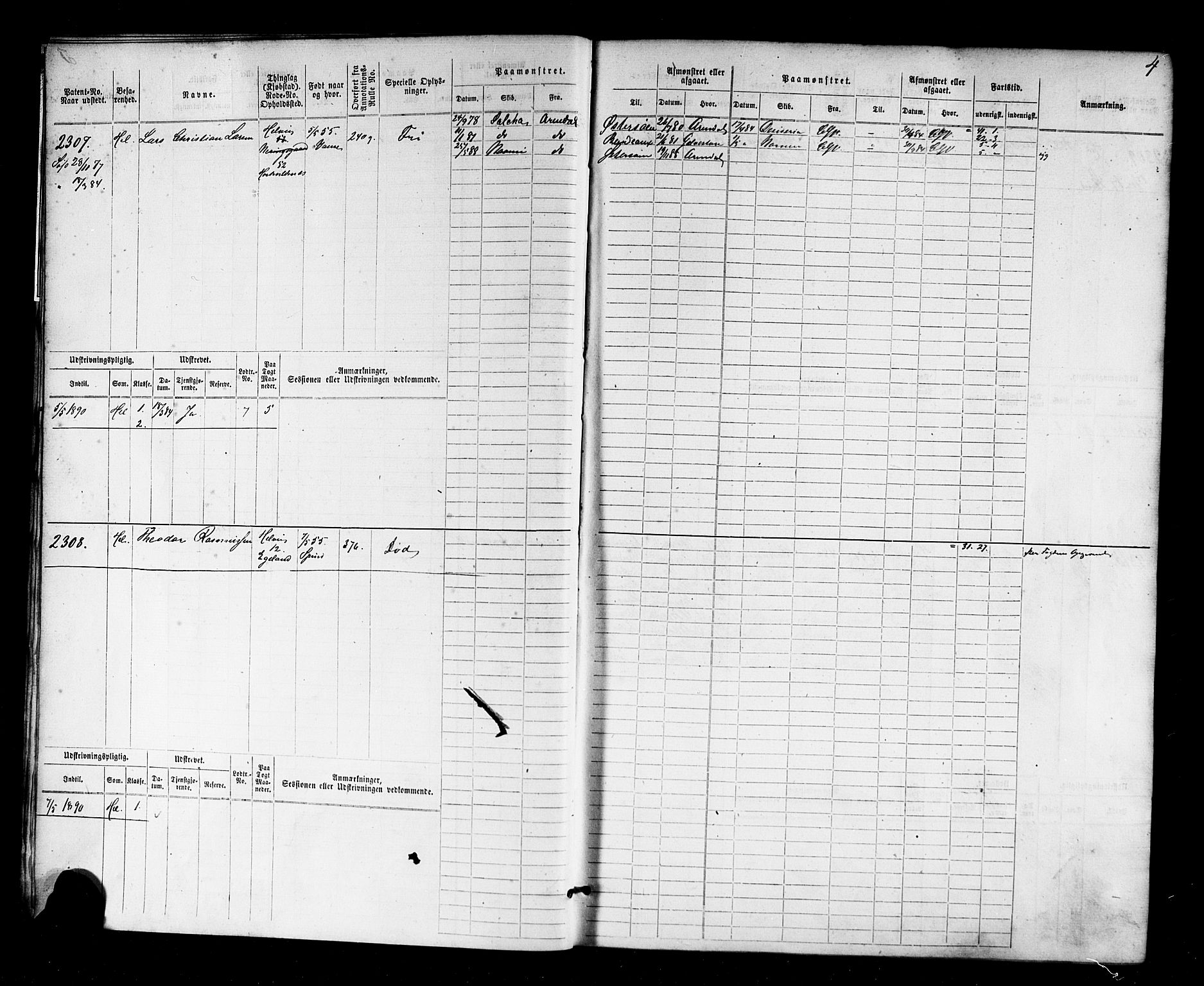 Farsund mønstringskrets, AV/SAK-2031-0017/F/Fb/L0018: Hovedrulle nr 2301-3066, Z-10, 1875-1914, p. 5