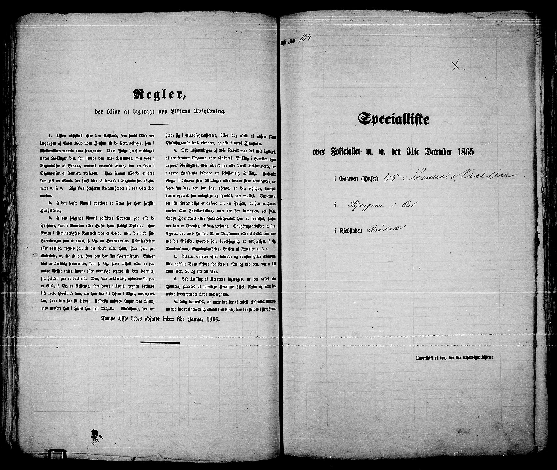 RA, 1865 census for Drøbak/Drøbak, 1865, p. 212