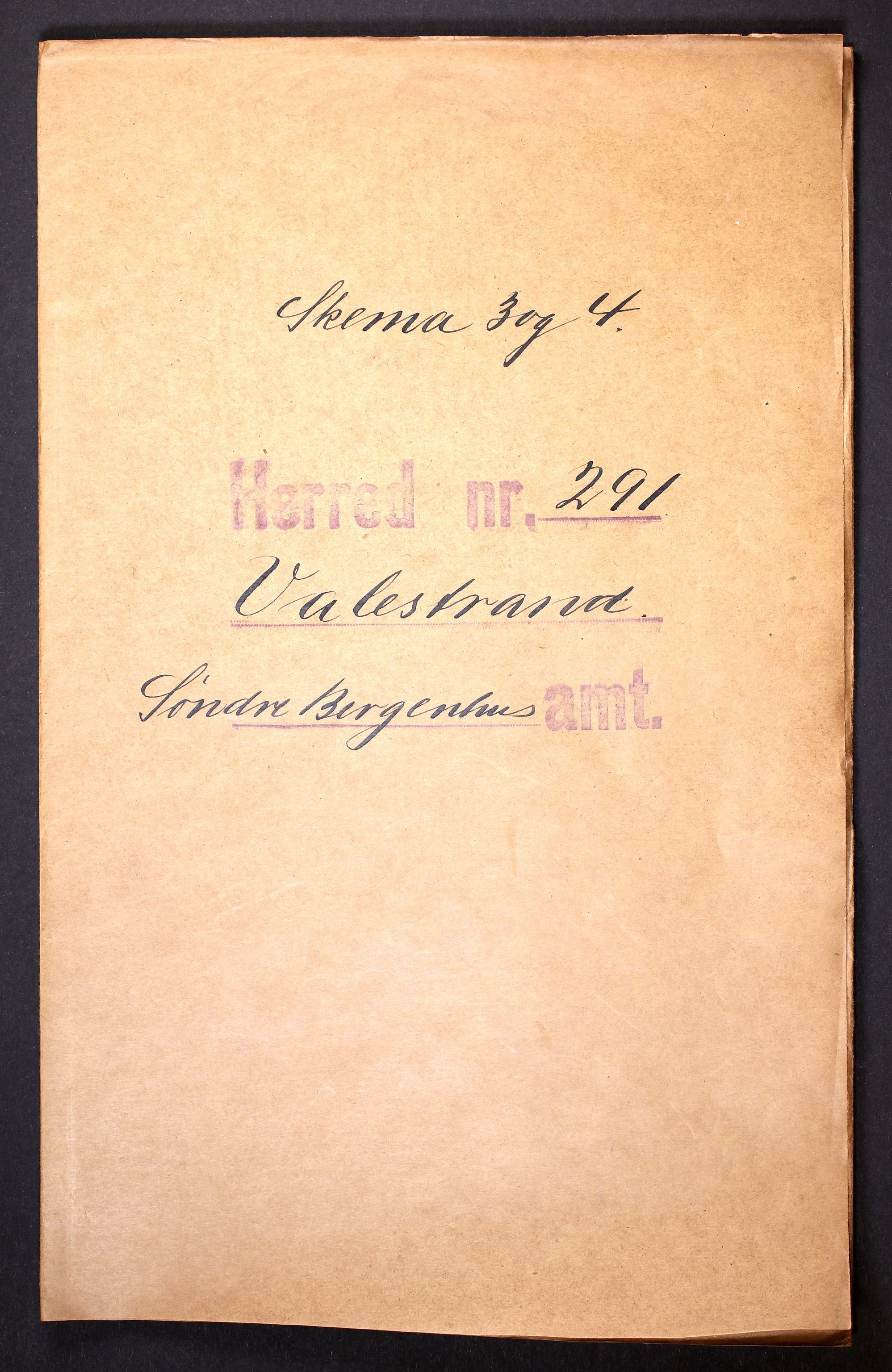 RA, 1910 census for Valestrand, 1910, p. 1