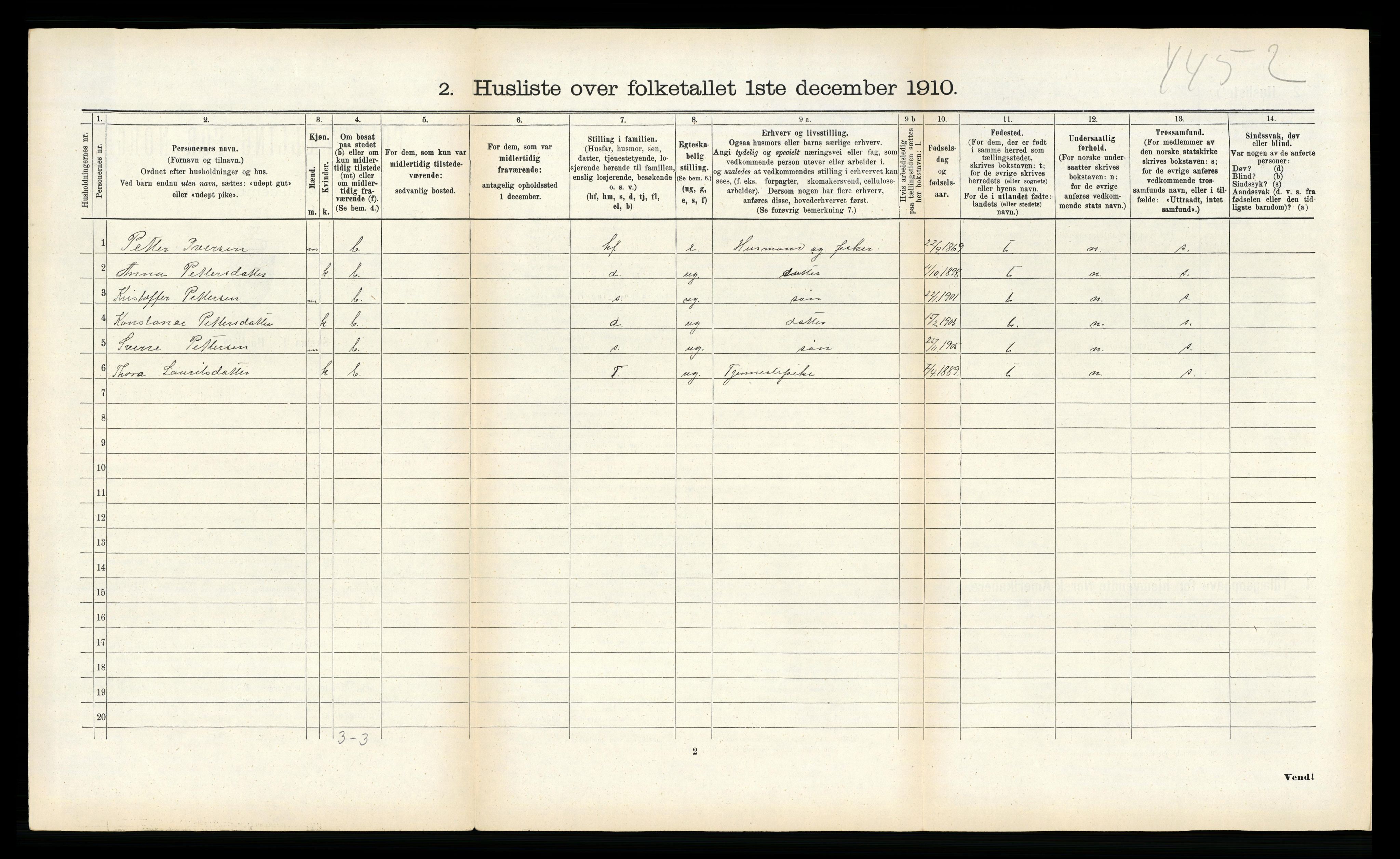 RA, 1910 census for Borge, 1910, p. 272