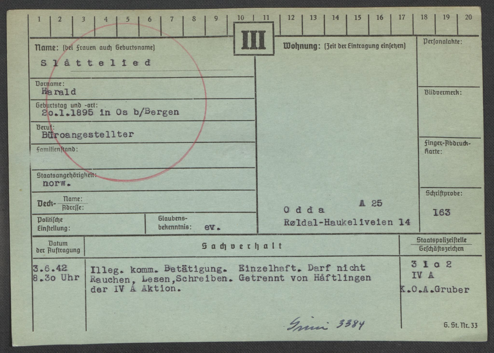 Befehlshaber der Sicherheitspolizei und des SD, AV/RA-RAFA-5969/E/Ea/Eaa/L0009: Register over norske fanger i Møllergata 19: Ru-Sy, 1940-1945, p. 914