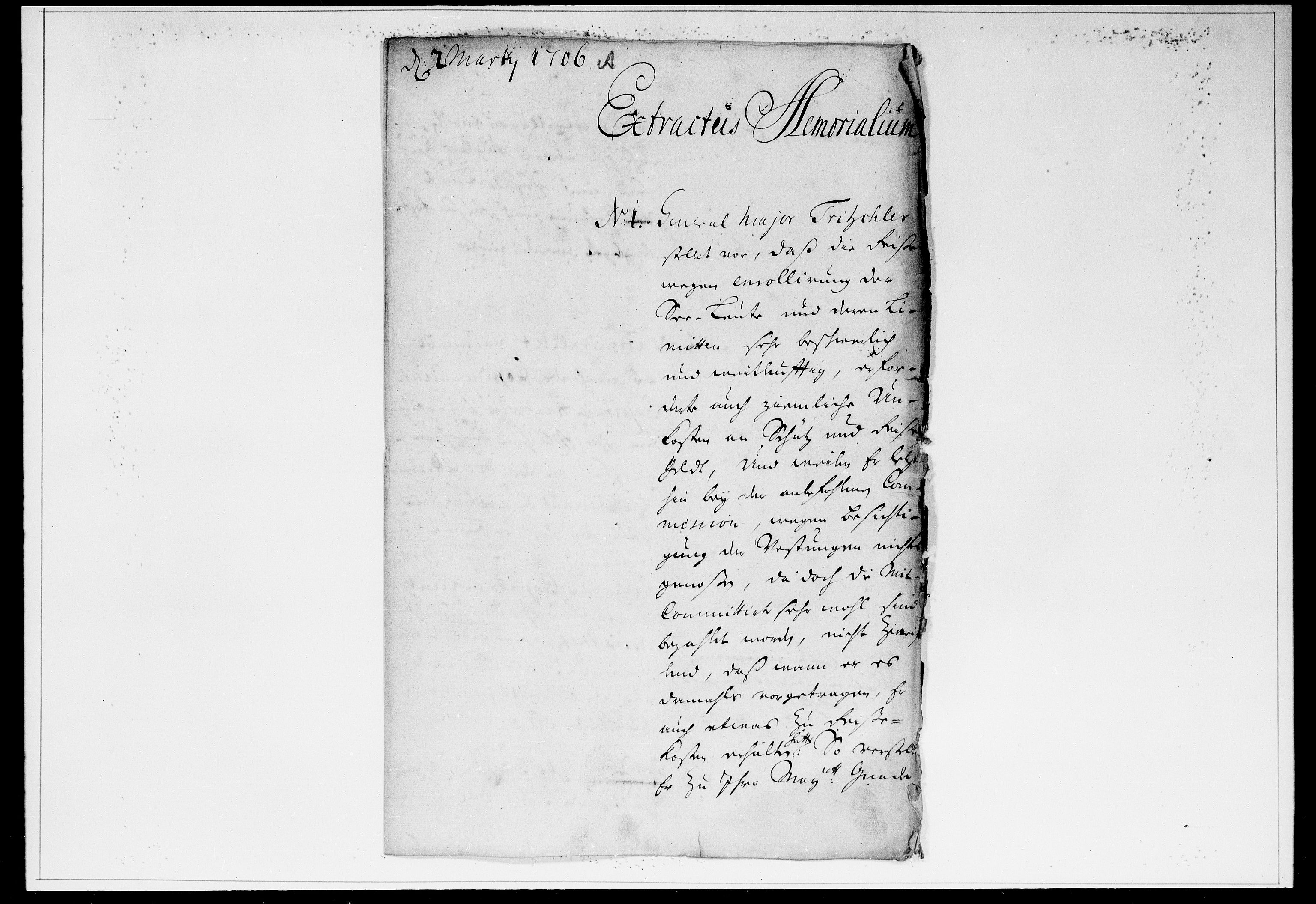 Krigskollegiet, Krigskancelliet, DRA/A-0006/-/0951-0956: Refererede sager, 1706, p. 187
