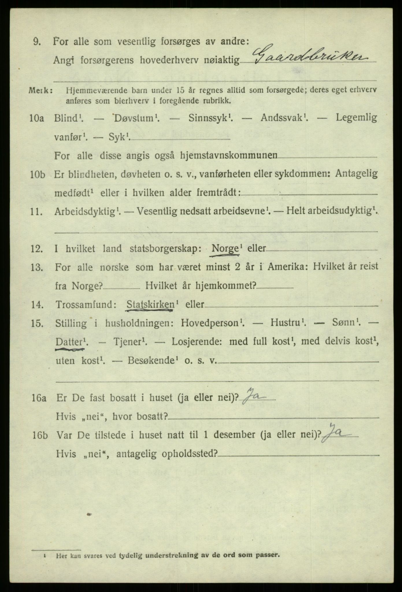 SAB, 1920 census for Fusa, 1920, p. 2470