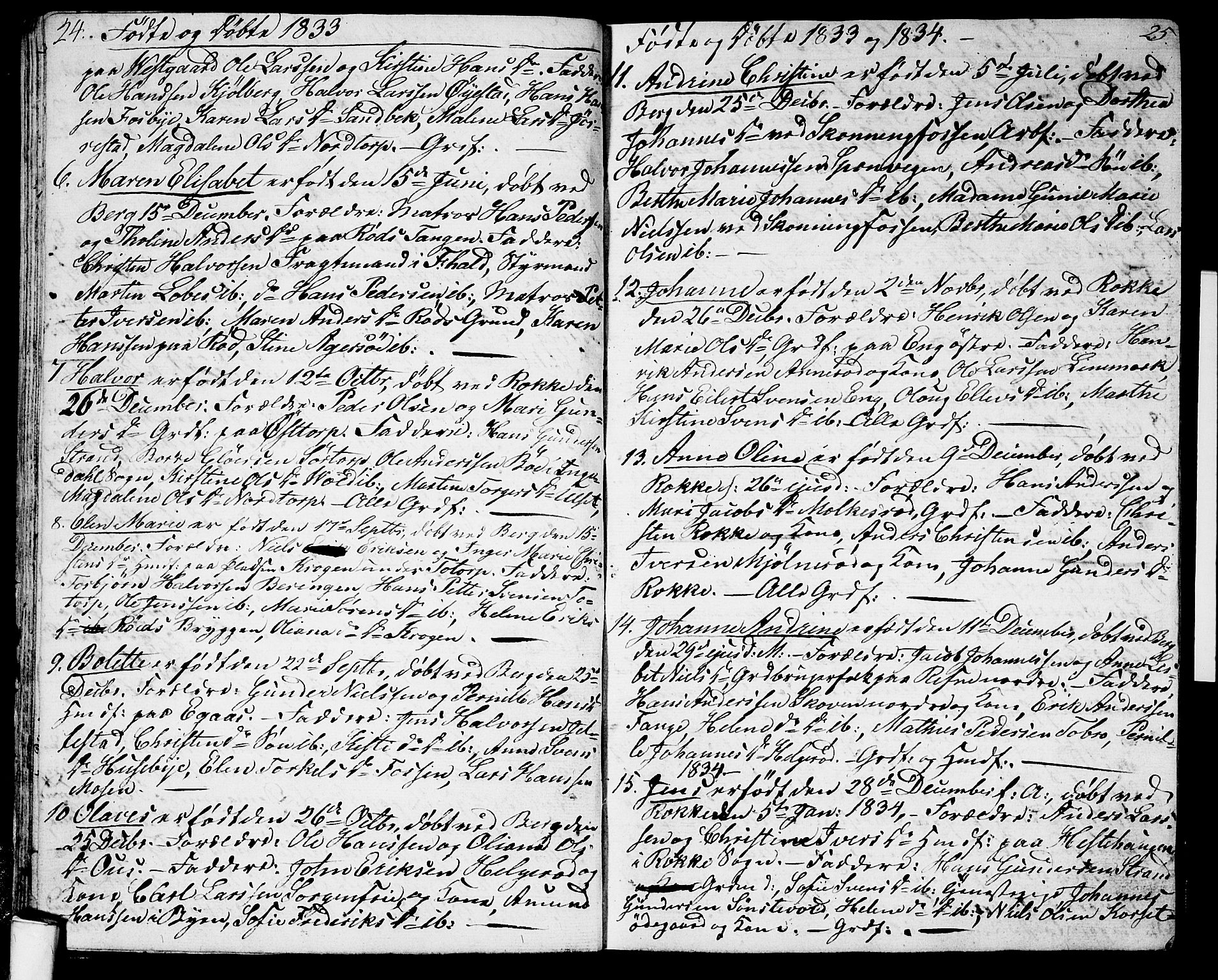 Berg prestekontor Kirkebøker, SAO/A-10902/G/Ga/L0002: Parish register (copy) no. I 2, 1832-1844, p. 24-25