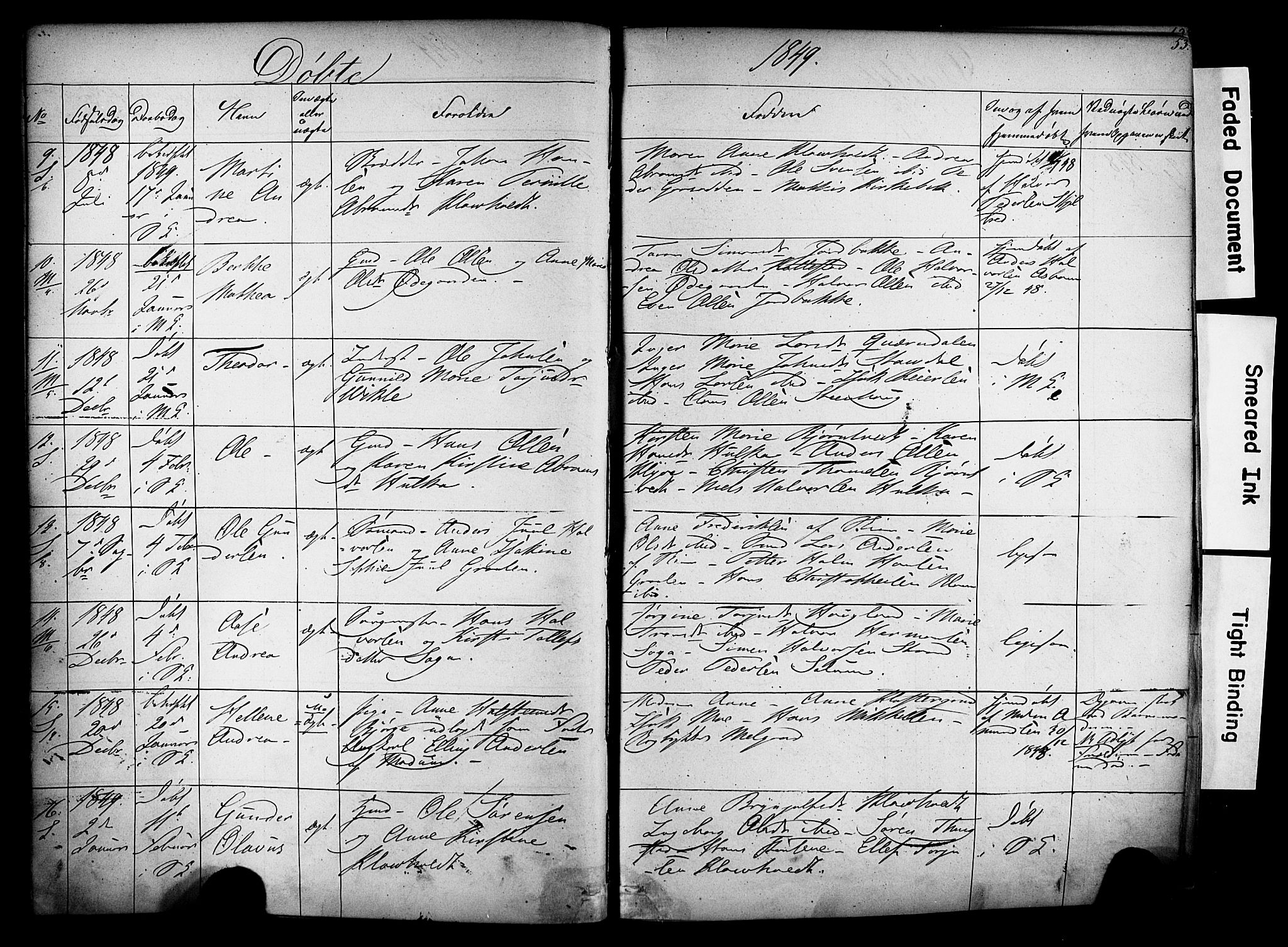 Solum kirkebøker, SAKO/A-306/F/Fa/L0006: Parish register (official) no. I 6, 1844-1855, p. 53