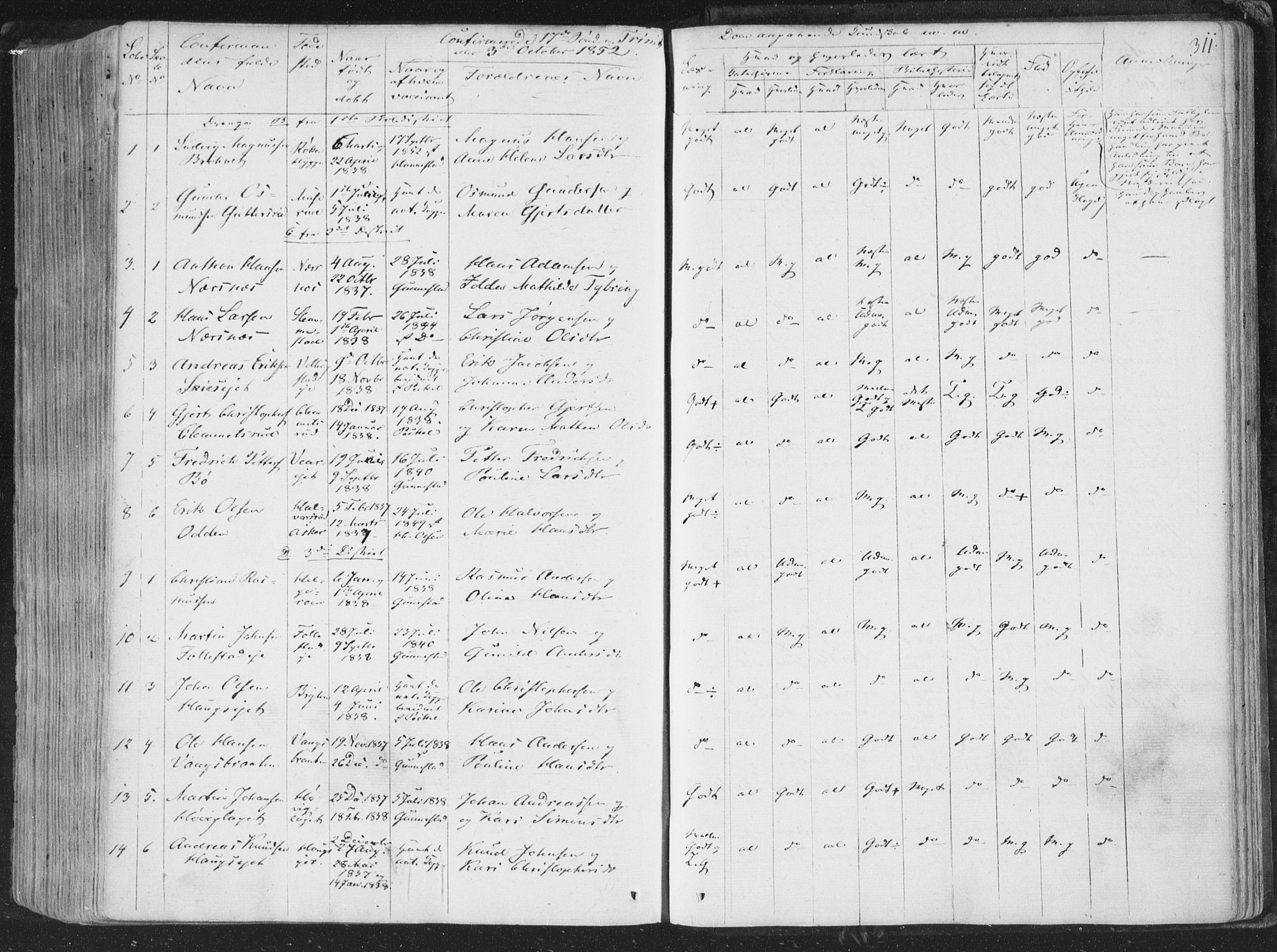 Røyken kirkebøker, AV/SAKO-A-241/F/Fa/L0005: Parish register (official) no. 5, 1833-1856, p. 309