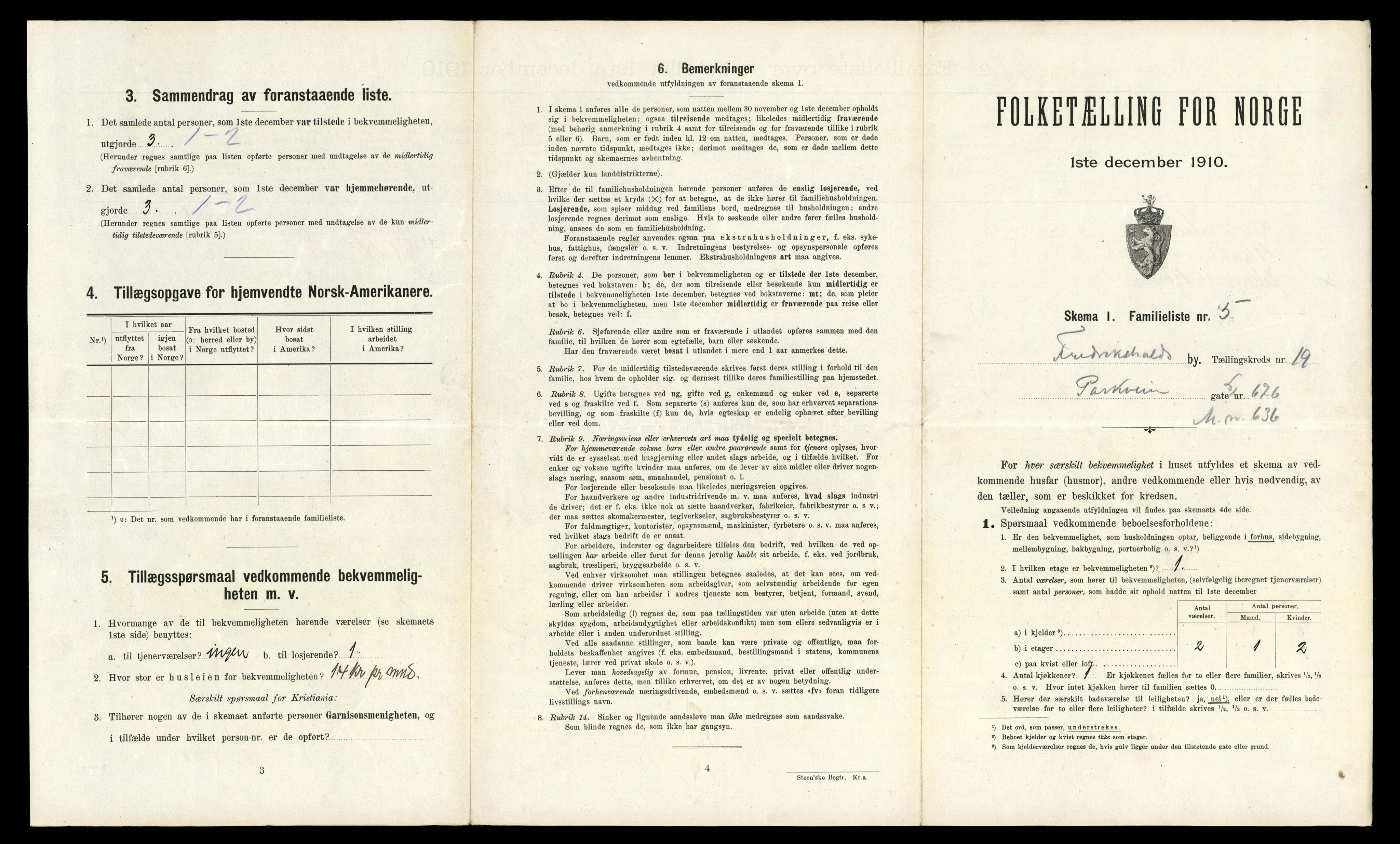 RA, 1910 census for Fredrikshald, 1910, p. 6836