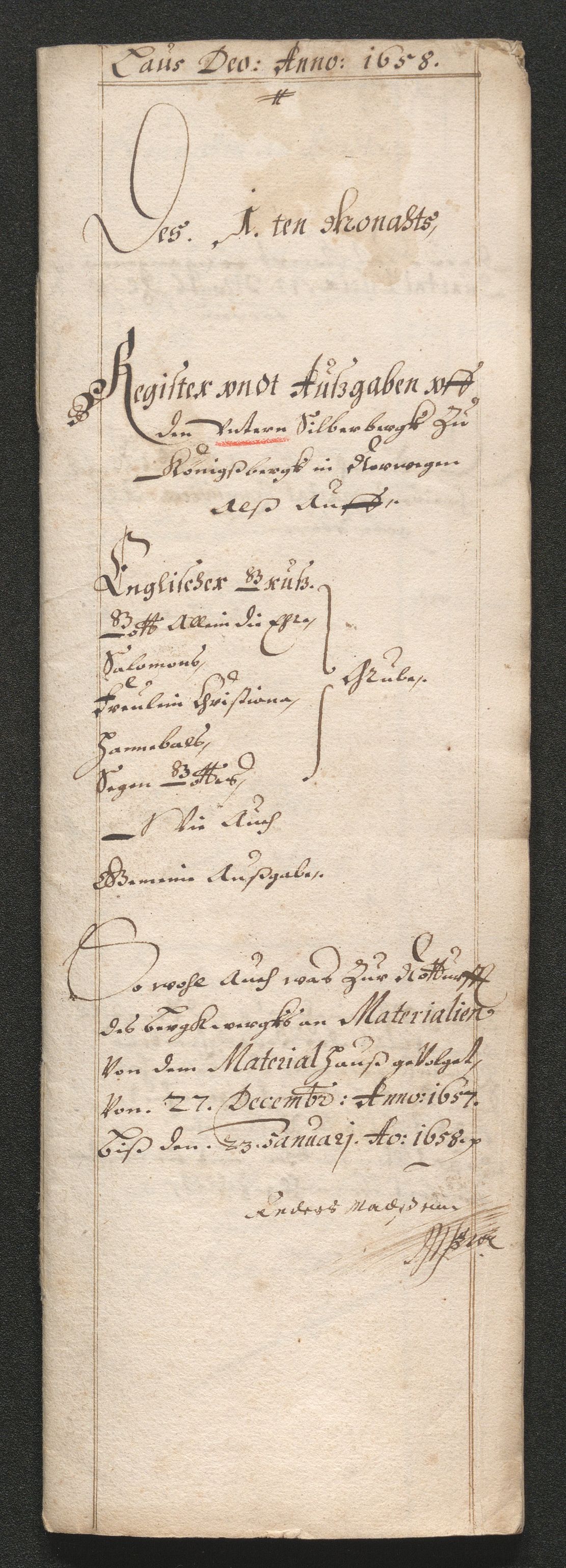 Kongsberg Sølvverk 1623-1816, AV/SAKO-EA-3135/001/D/Dc/Dcd/L0033: Utgiftsregnskap for gruver m.m. , 1658, p. 13