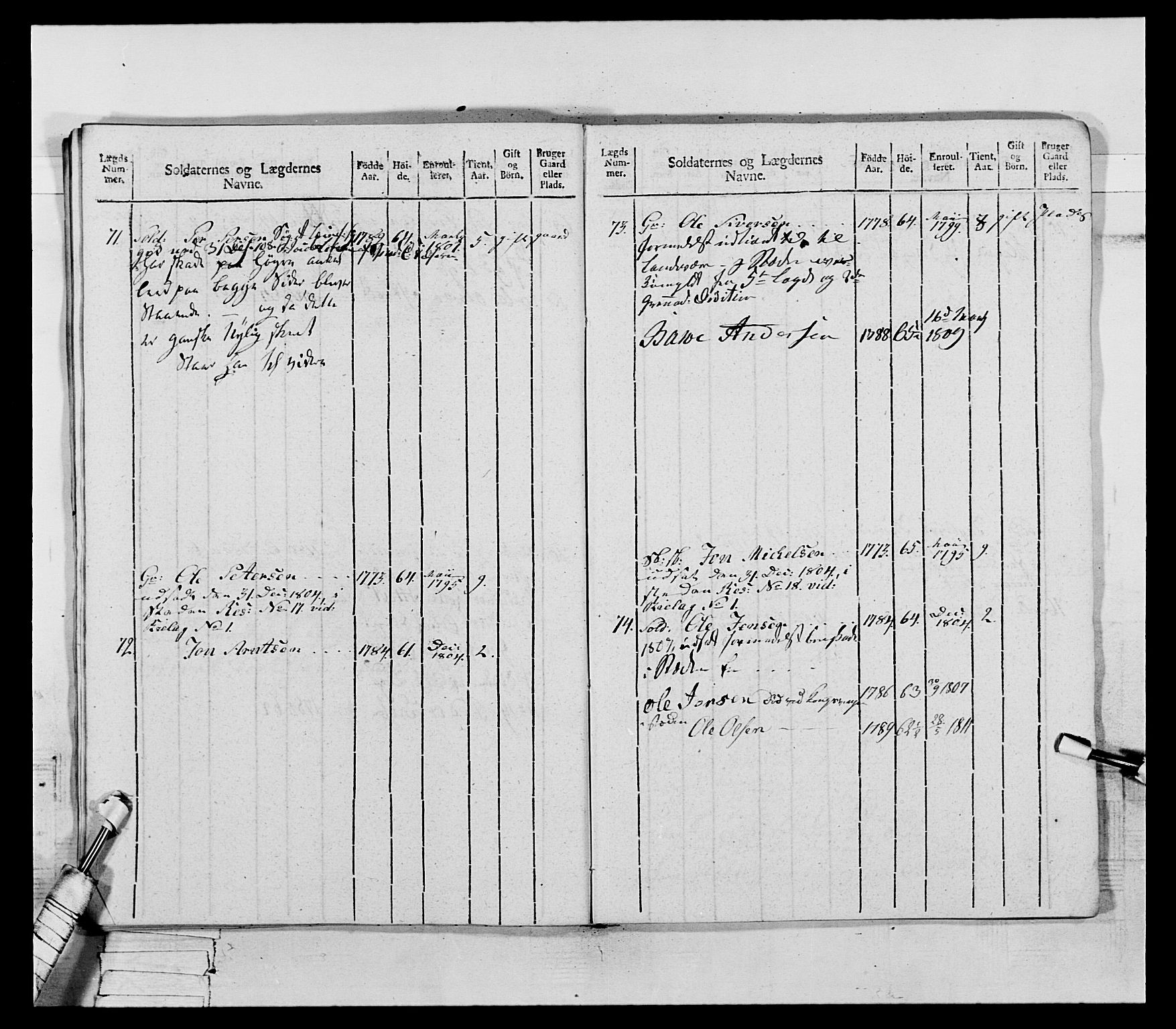 Generalitets- og kommissariatskollegiet, Det kongelige norske kommissariatskollegium, AV/RA-EA-5420/E/Eh/L0075b: 1. Trondheimske nasjonale infanteriregiment, 1807, p. 166