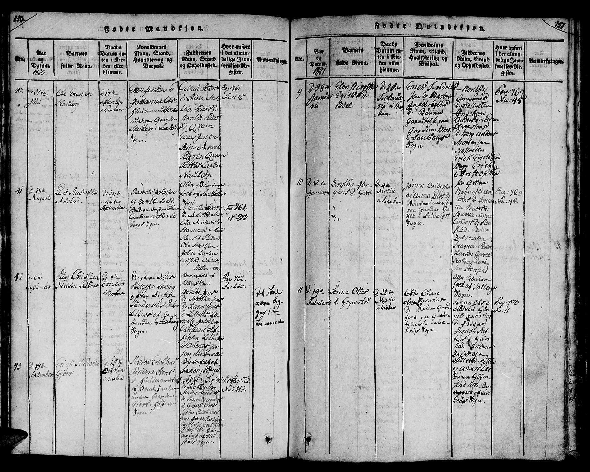 Ministerialprotokoller, klokkerbøker og fødselsregistre - Nord-Trøndelag, AV/SAT-A-1458/730/L0275: Parish register (official) no. 730A04, 1816-1822, p. 150-151