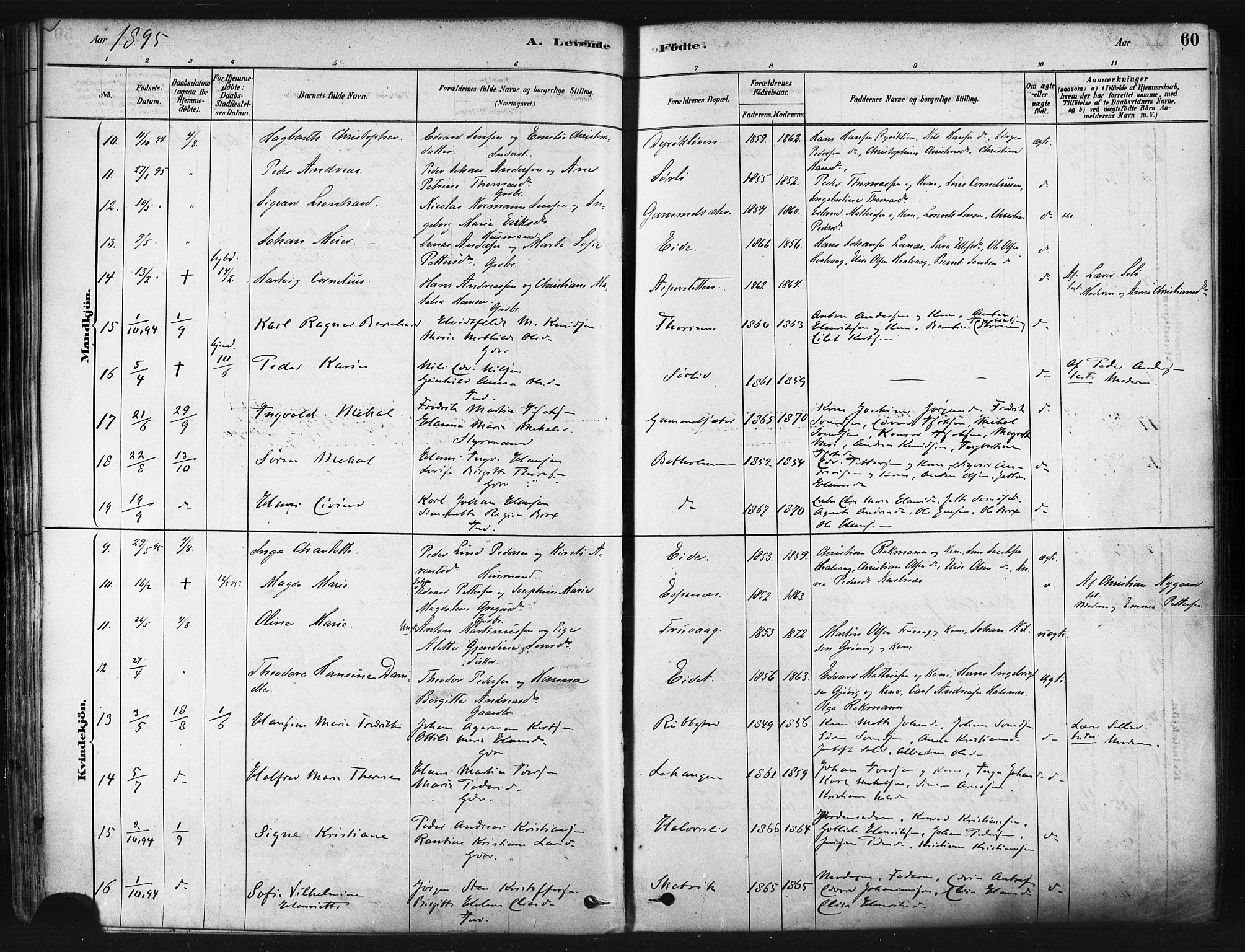 Tranøy sokneprestkontor, AV/SATØ-S-1313/I/Ia/Iaa/L0009kirke: Parish register (official) no. 9, 1878-1904, p. 60