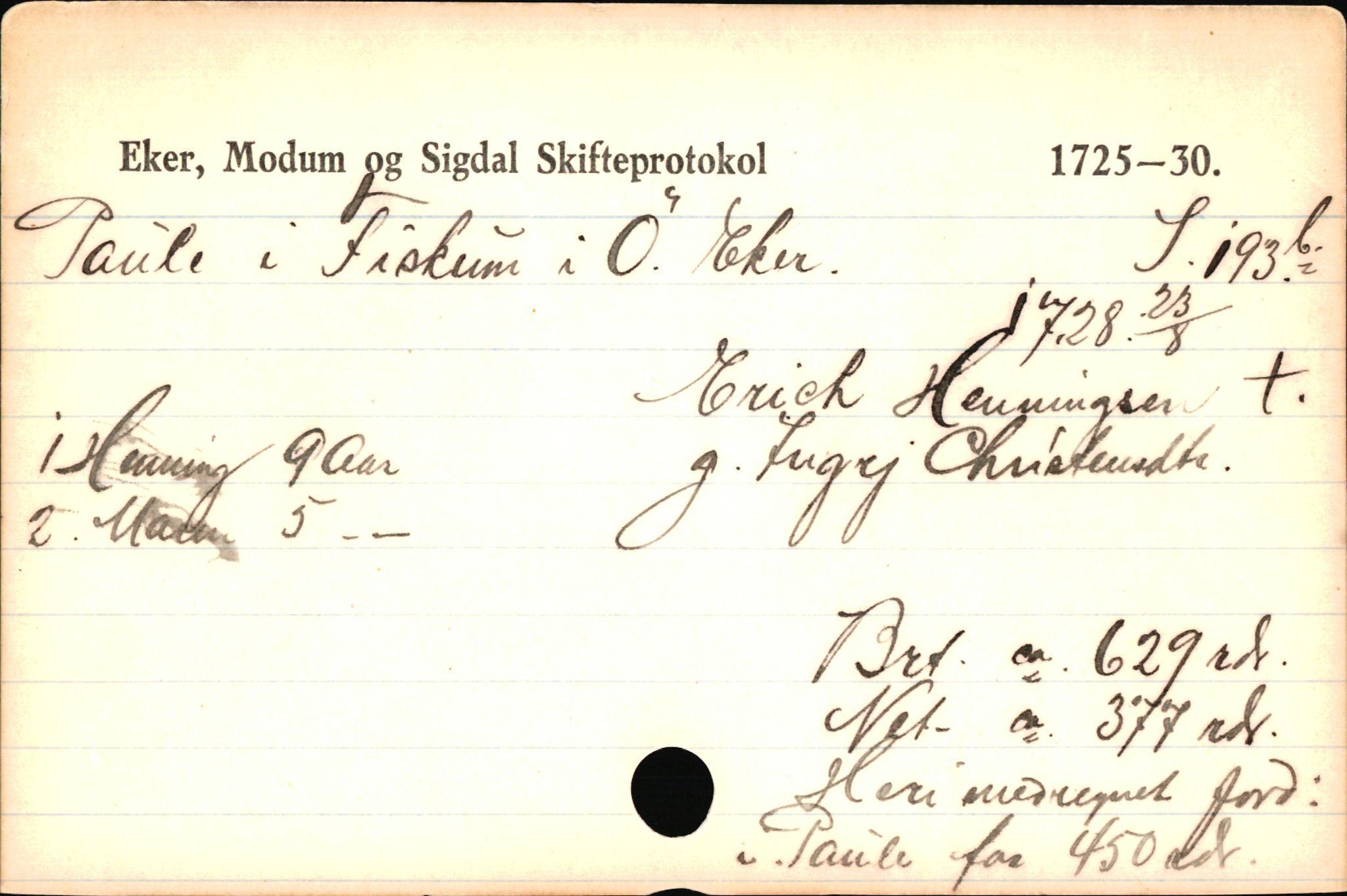 Eiker, Modum og Sigdal sorenskriveri, AV/SAKO-A-123/H, 1676-1828, p. 3924