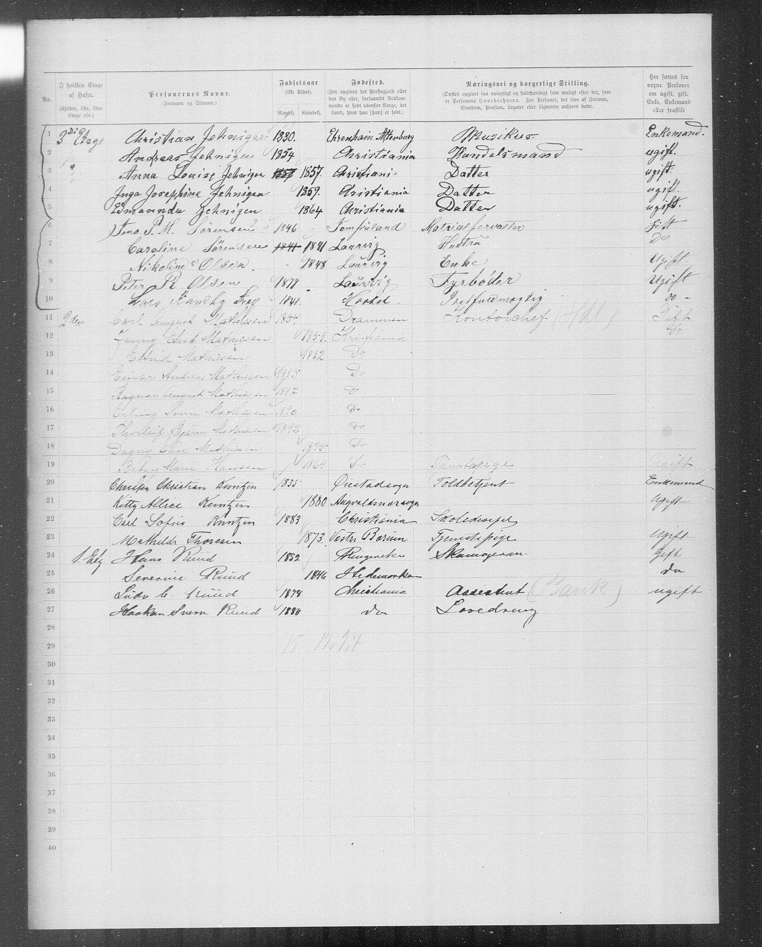 OBA, Municipal Census 1899 for Kristiania, 1899, p. 9993