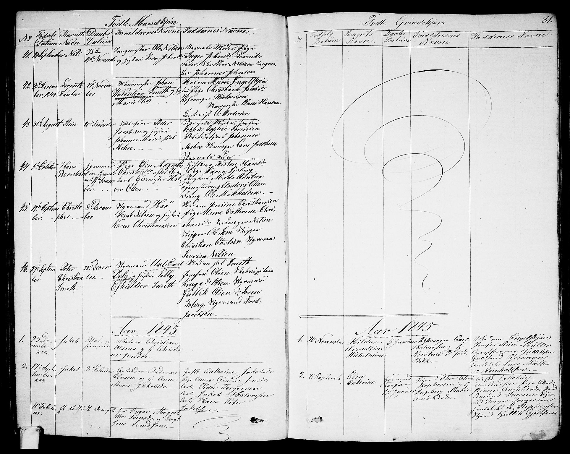 Larvik kirkebøker, AV/SAKO-A-352/G/Ga/L0003a: Parish register (copy) no. I 3A, 1830-1870, p. 81