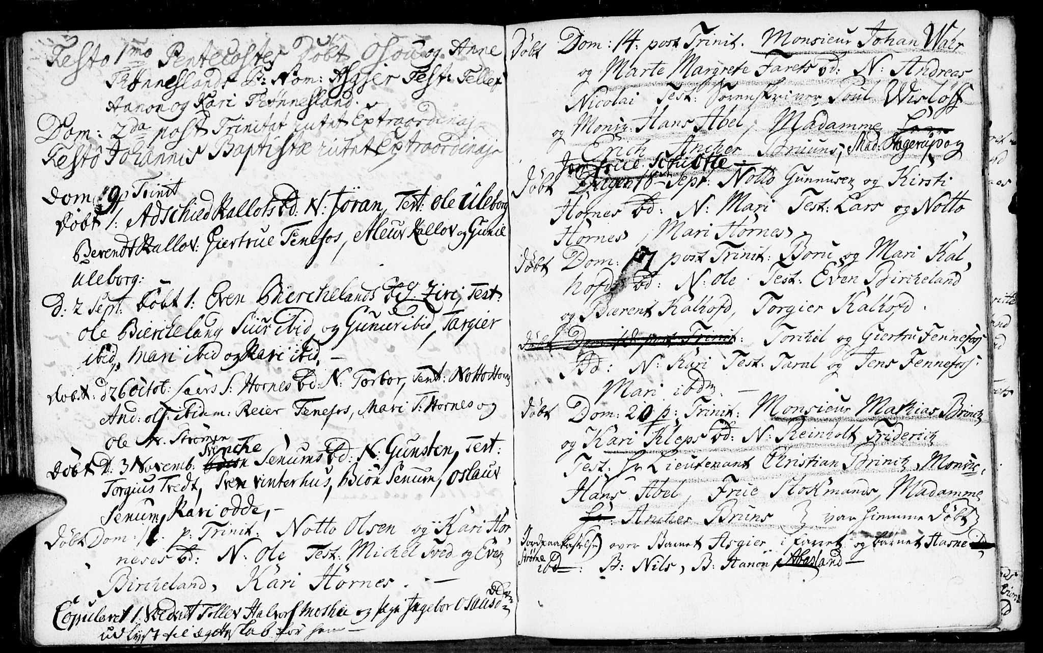 Evje sokneprestkontor, AV/SAK-1111-0008/F/Fa/Fab/L0001: Parish register (official) no. A 1, 1704-1764, p. 242-243