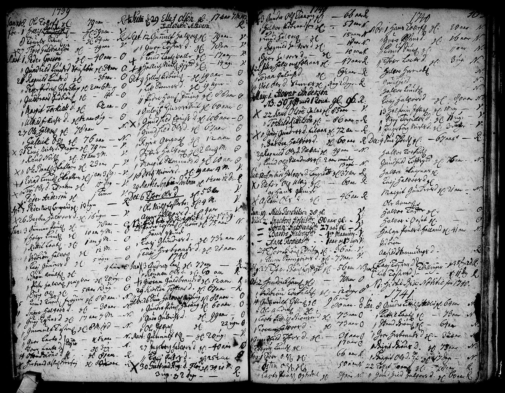 Rollag kirkebøker, SAKO/A-240/F/Fa/L0002: Parish register (official) no. I 2, 1714-1742, p. 163