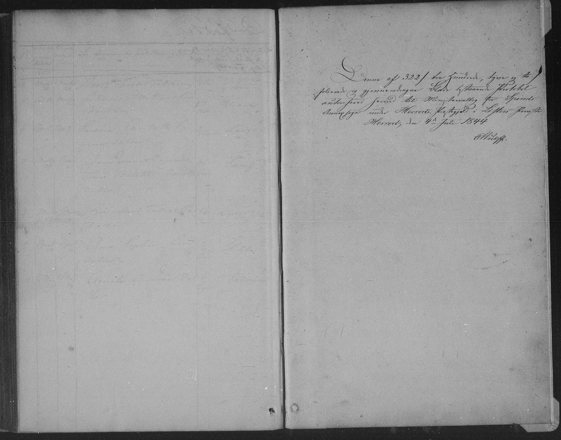 Herad sokneprestkontor, SAK/1111-0018/F/Fa/Fab/L0003: Parish register (official) no. A 3, 1844-1853