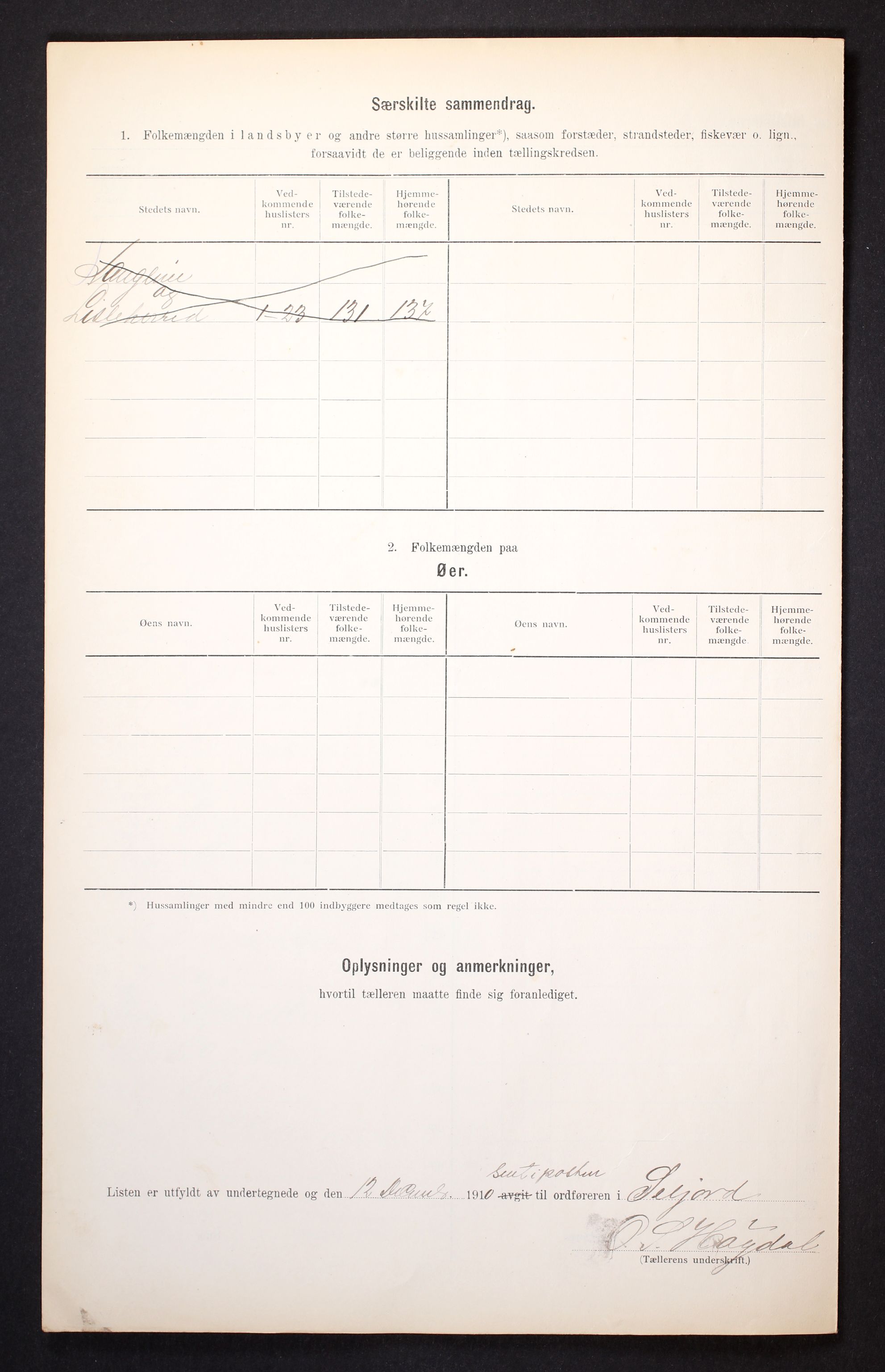 RA, 1910 census for Seljord, 1910, p. 15