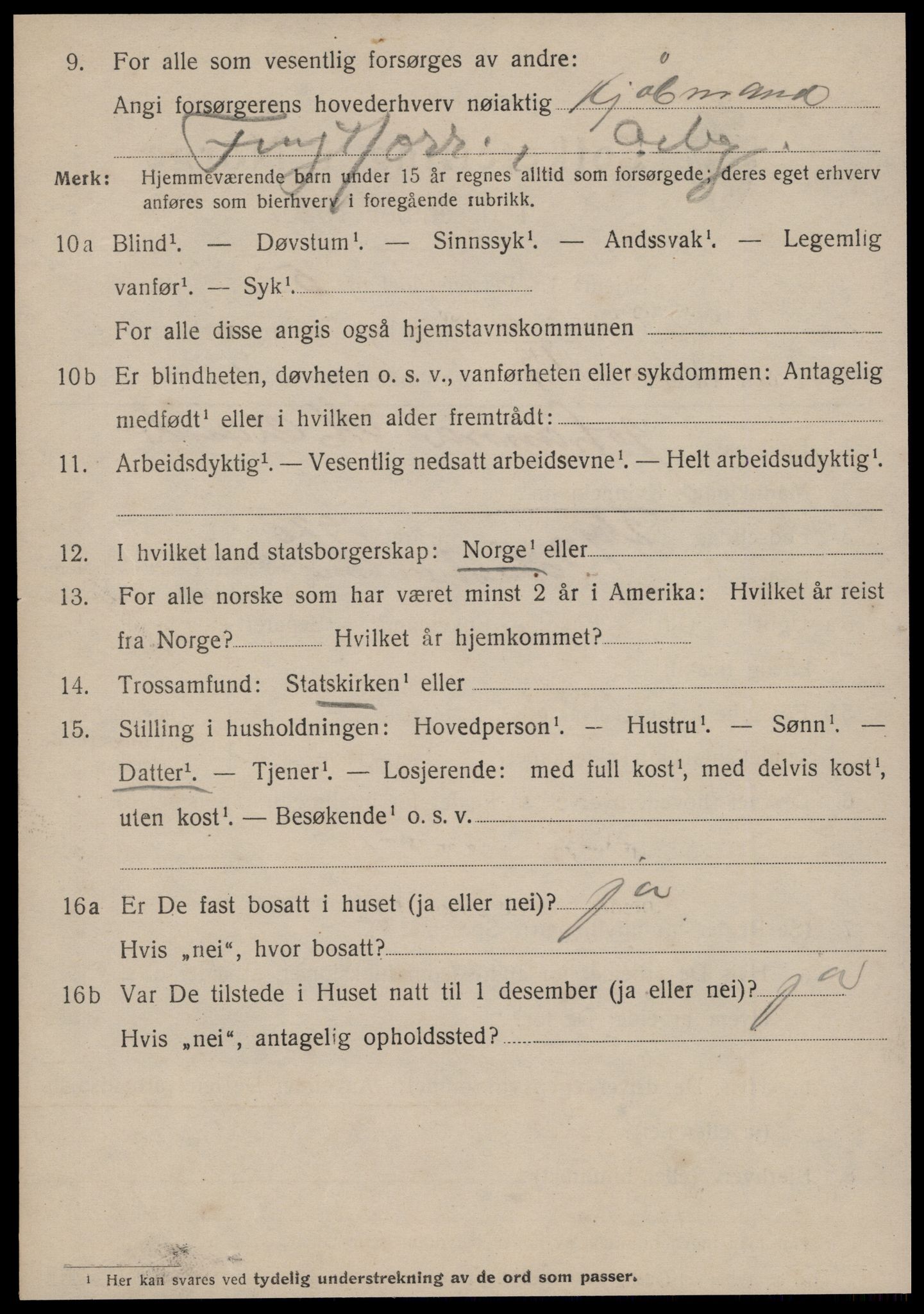 SAT, 1920 census for Kristiansund, 1920, p. 12062