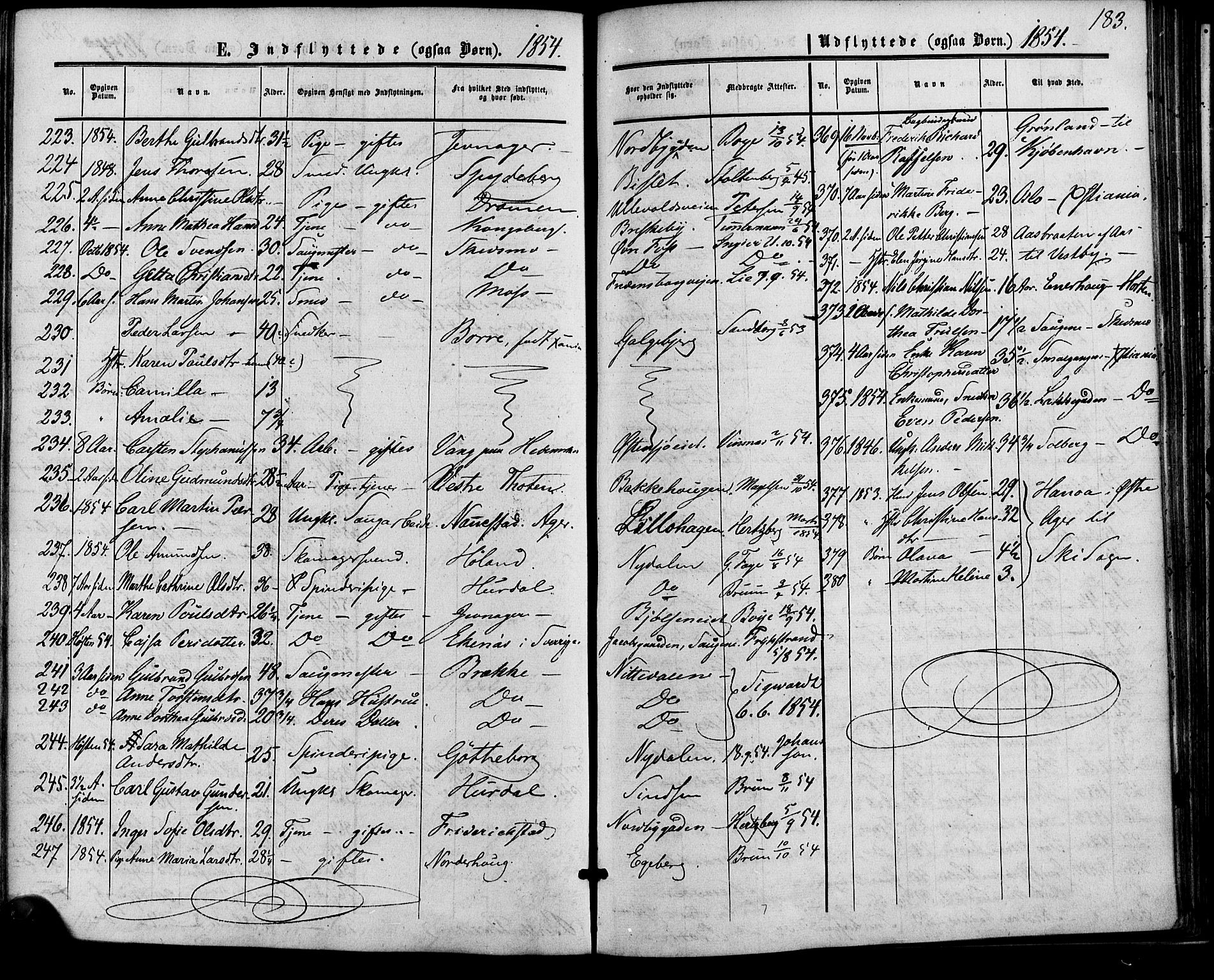 Vestre Aker prestekontor Kirkebøker, AV/SAO-A-10025/F/Fa/L0001: Parish register (official) no. 1, 1853-1858, p. 183