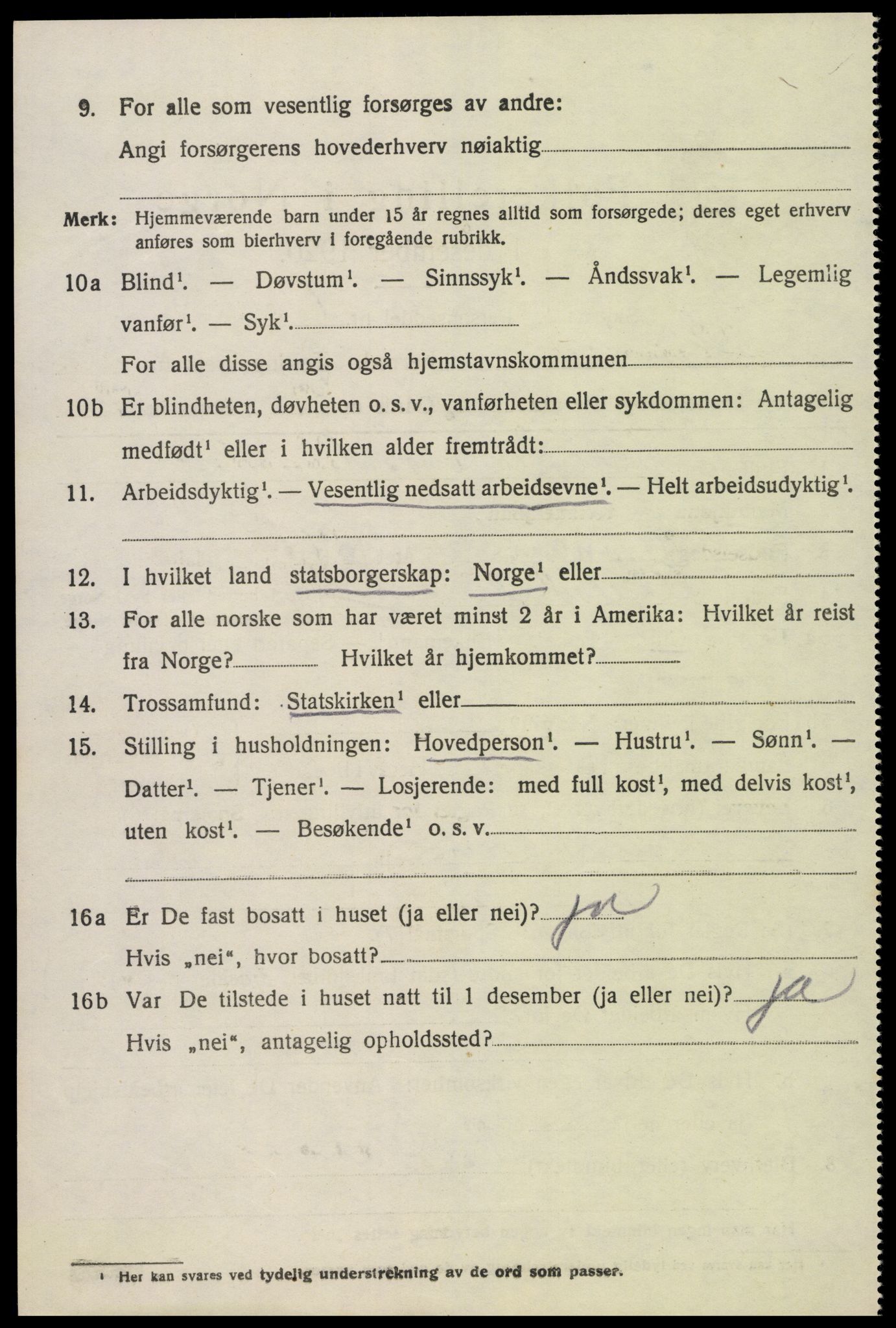 SAK, 1920 census for Hornnes, 1920, p. 3240