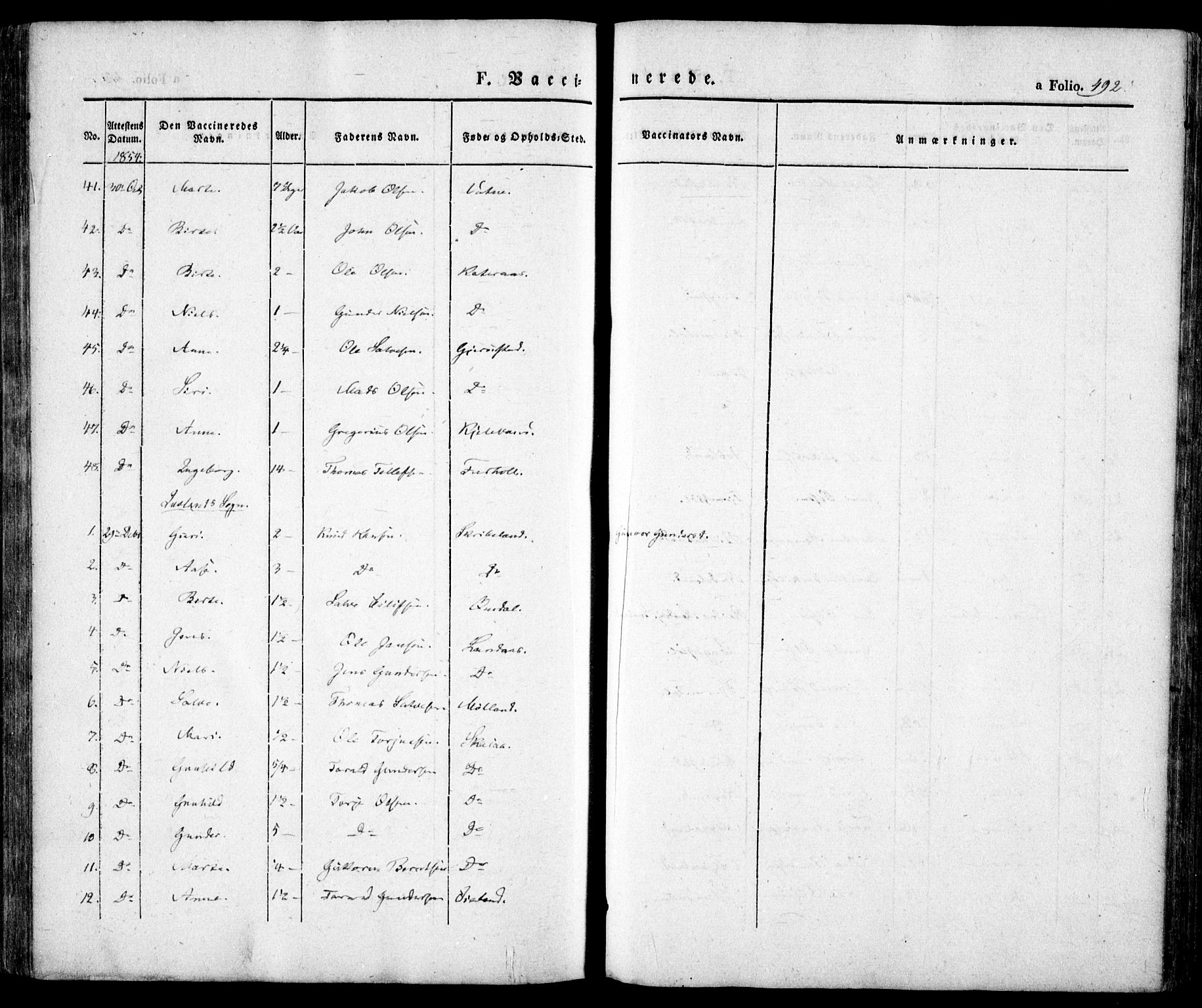 Evje sokneprestkontor, AV/SAK-1111-0008/F/Fa/Faa/L0005: Parish register (official) no. A 5, 1843-1865, p. 492