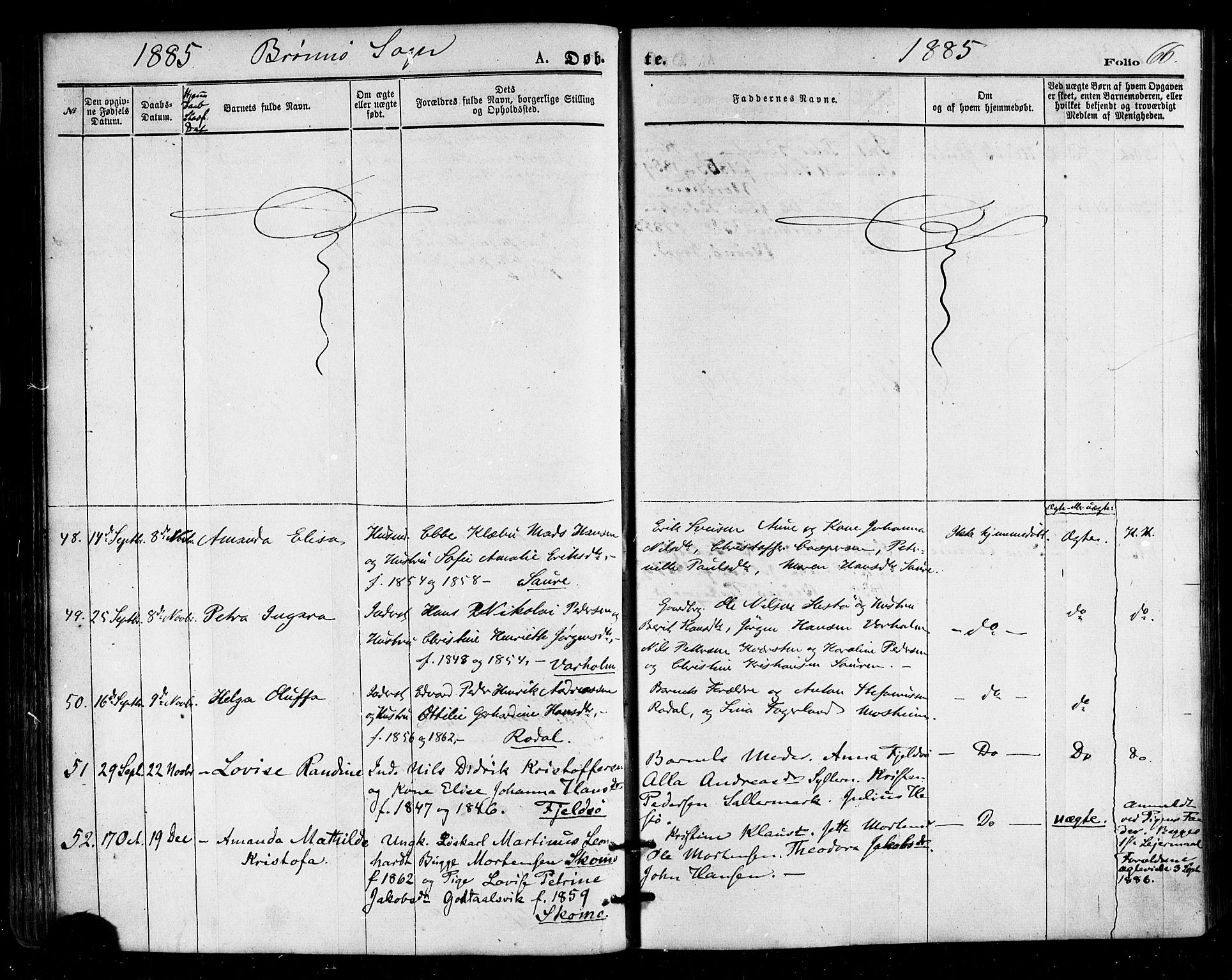 Ministerialprotokoller, klokkerbøker og fødselsregistre - Nordland, AV/SAT-A-1459/813/L0199: Parish register (official) no. 813A09, 1875-1885, p. 66