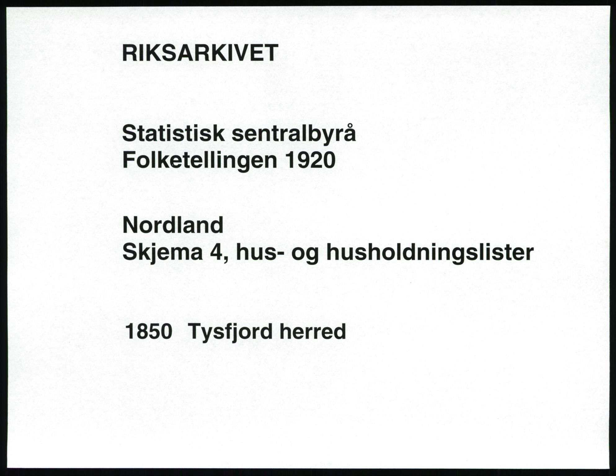 SAT, 1920 census for Tysfjord, 1920, p. 35