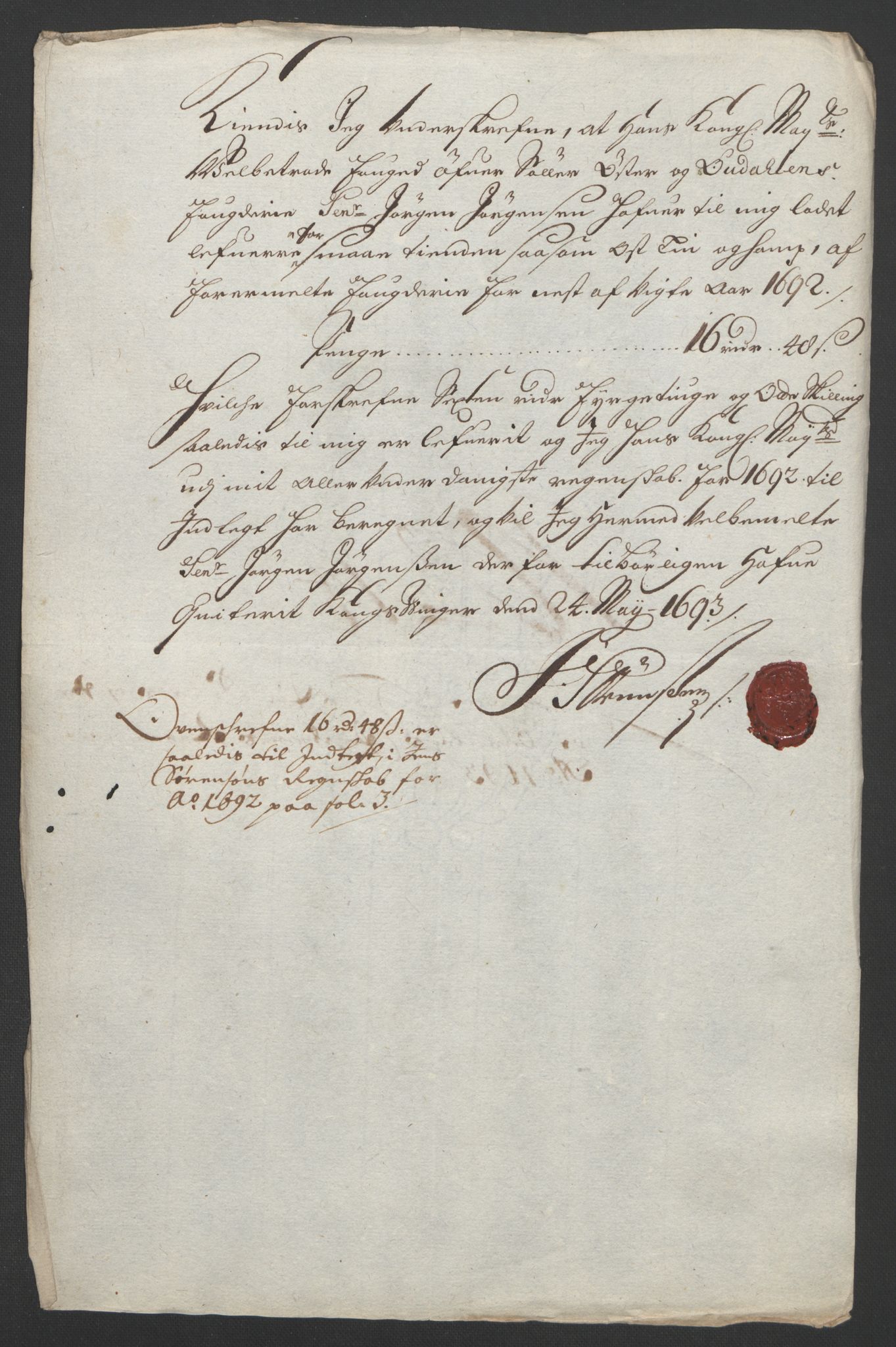 Rentekammeret inntil 1814, Reviderte regnskaper, Fogderegnskap, AV/RA-EA-4092/R13/L0831: Fogderegnskap Solør, Odal og Østerdal, 1693, p. 342