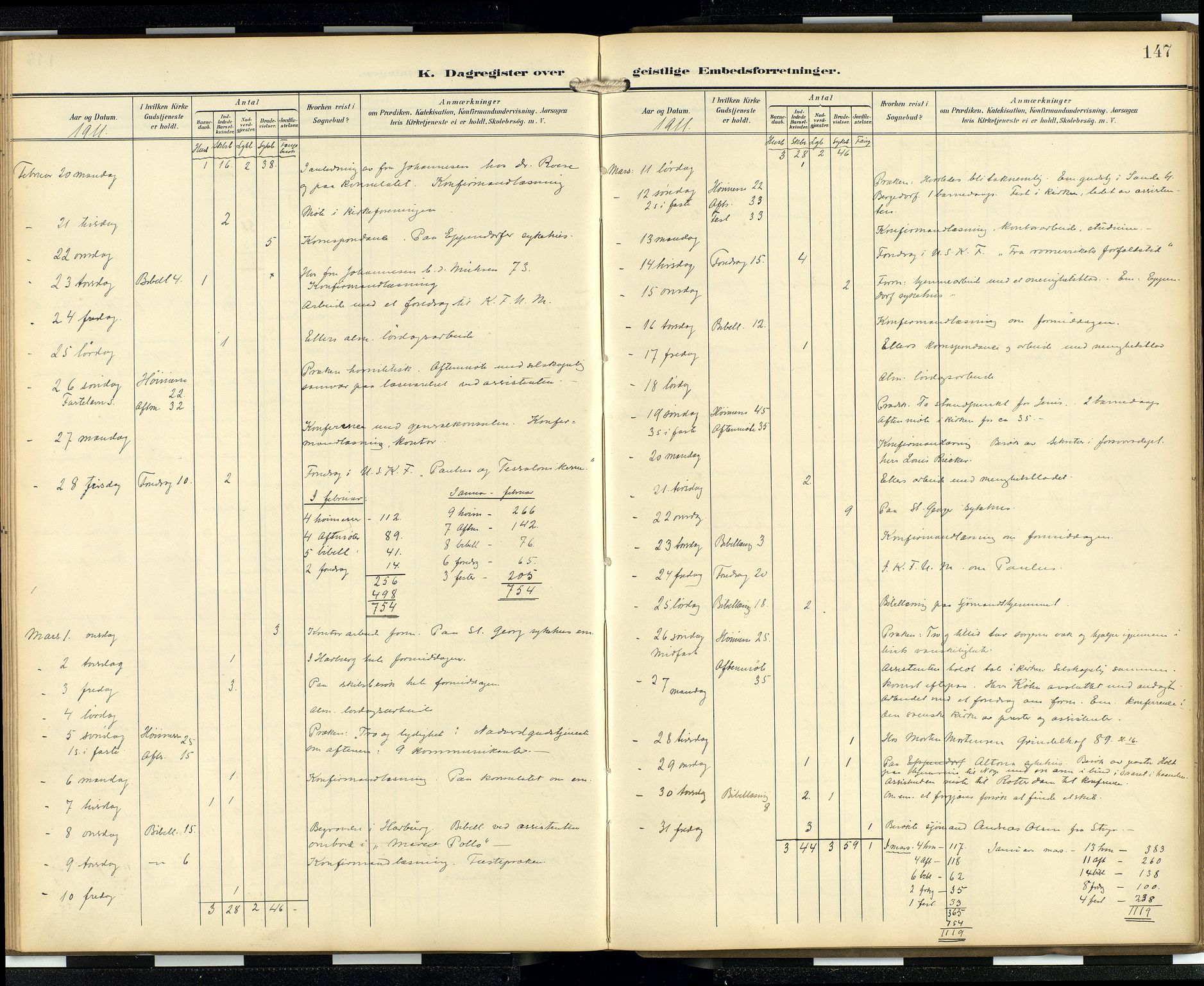 Den norske sjømannsmisjon i utlandet/Hamburg, AV/SAB-SAB/PA-0107/H/Ha/L0001: Parish register (official) no. A 1, 1907-1951, p. 146b-147a