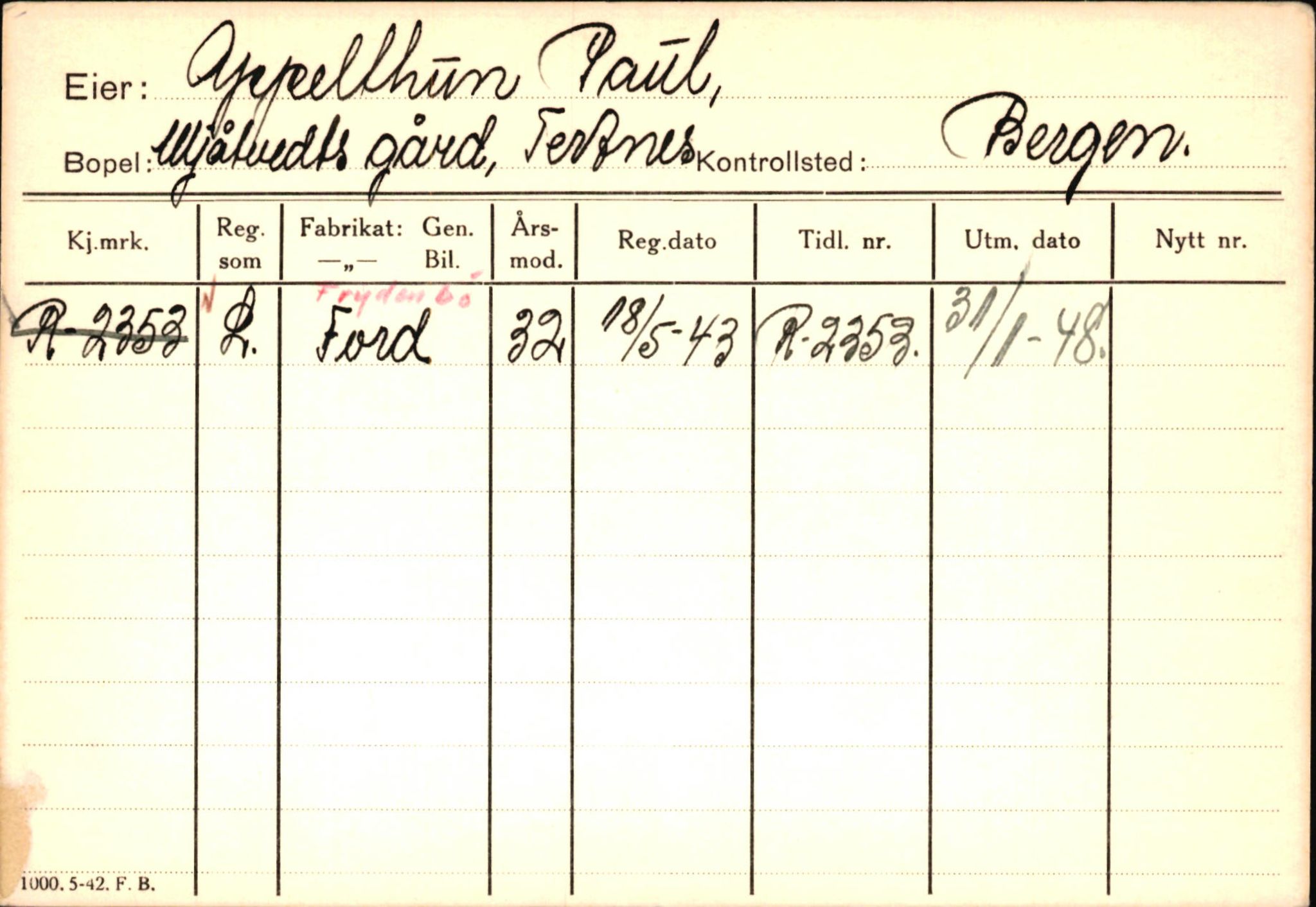 Statens vegvesen, Hordaland vegkontor, AV/SAB-A-5201/2/Ha/L0002: R-eierkort A, 1920-1971, p. 636
