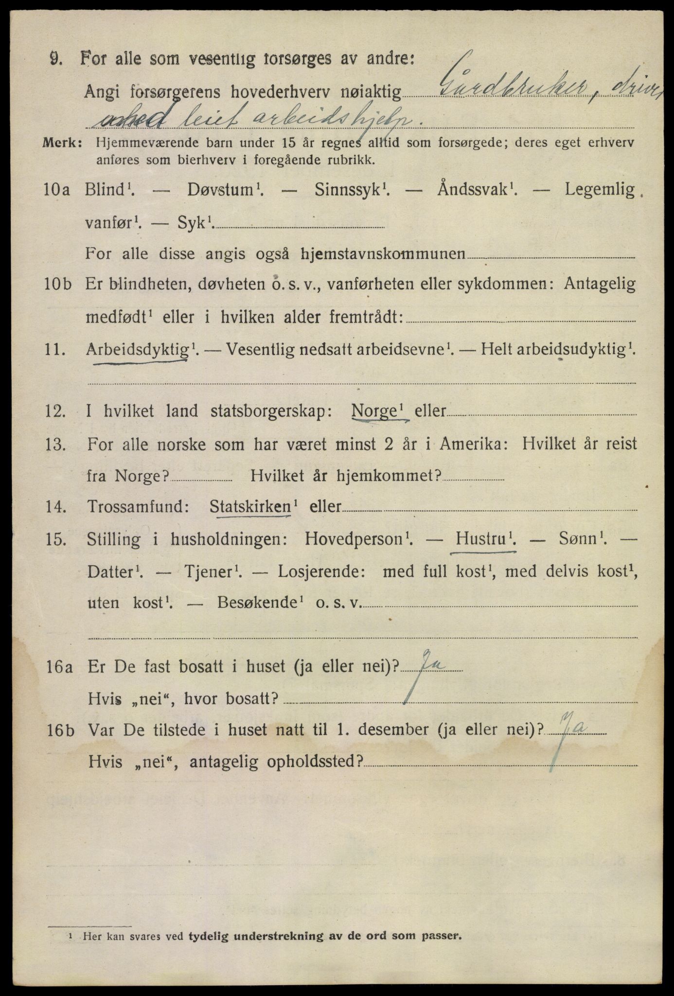 SAKO, 1920 census for Sandeherred, 1920, p. 12717