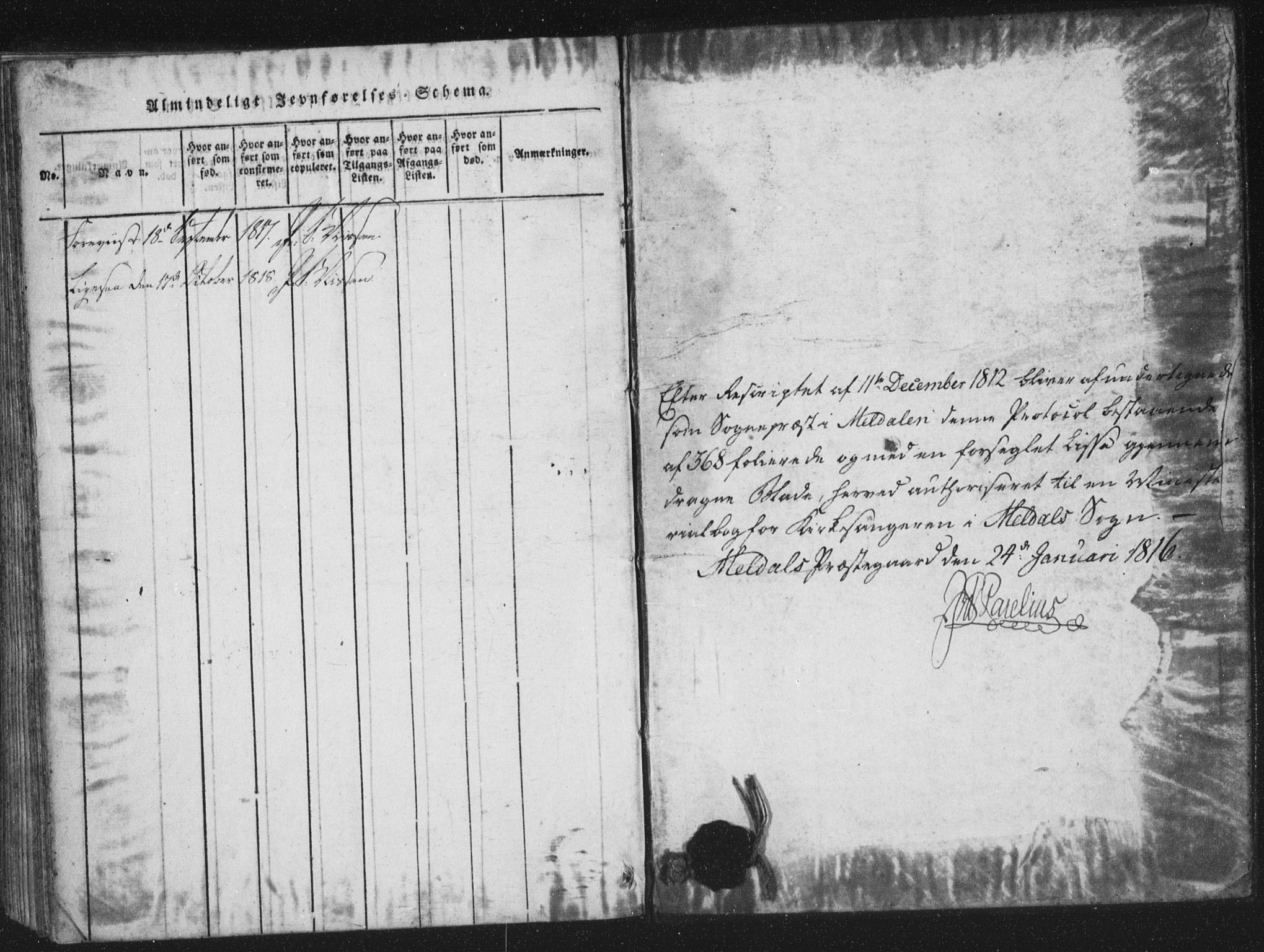Ministerialprotokoller, klokkerbøker og fødselsregistre - Sør-Trøndelag, SAT/A-1456/672/L0862: Parish register (copy) no. 672C01, 1816-1831
