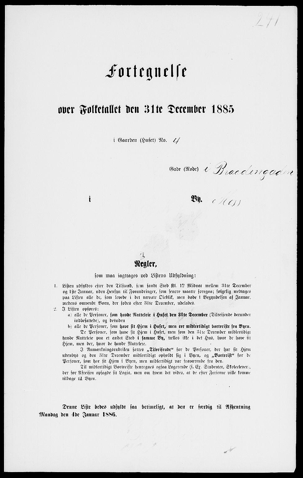 RA, 1885 census for 0104 Moss, 1885, p. 519