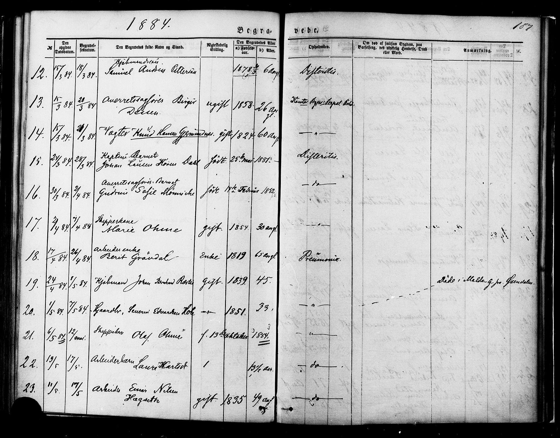 Ministerialprotokoller, klokkerbøker og fødselsregistre - Møre og Romsdal, AV/SAT-A-1454/558/L0691: Parish register (official) no. 558A05, 1873-1886, p. 187