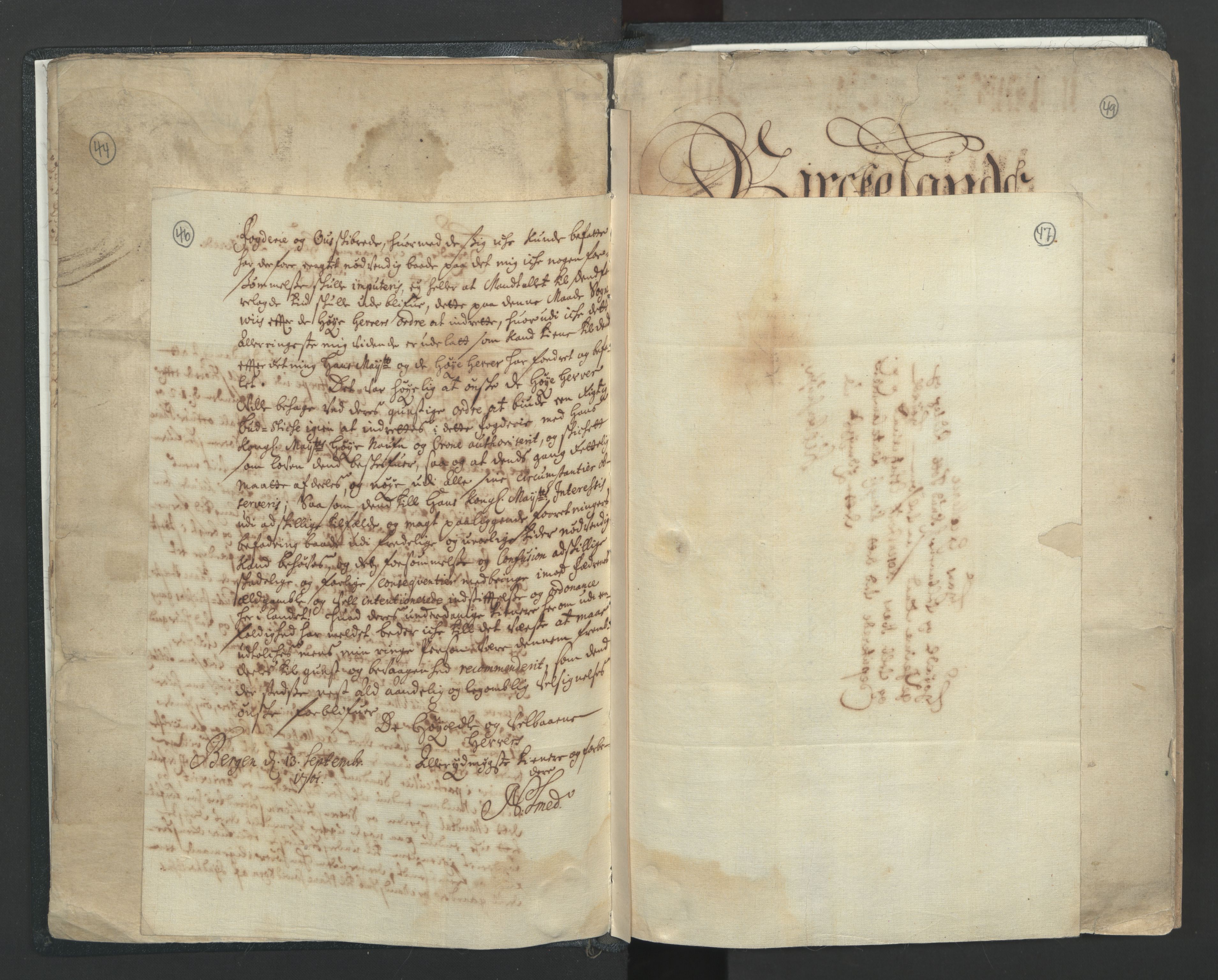 RA, Census (manntall) 1701, no. 7: Nordhordland and Voss fogderi, 1701, p. 46-47