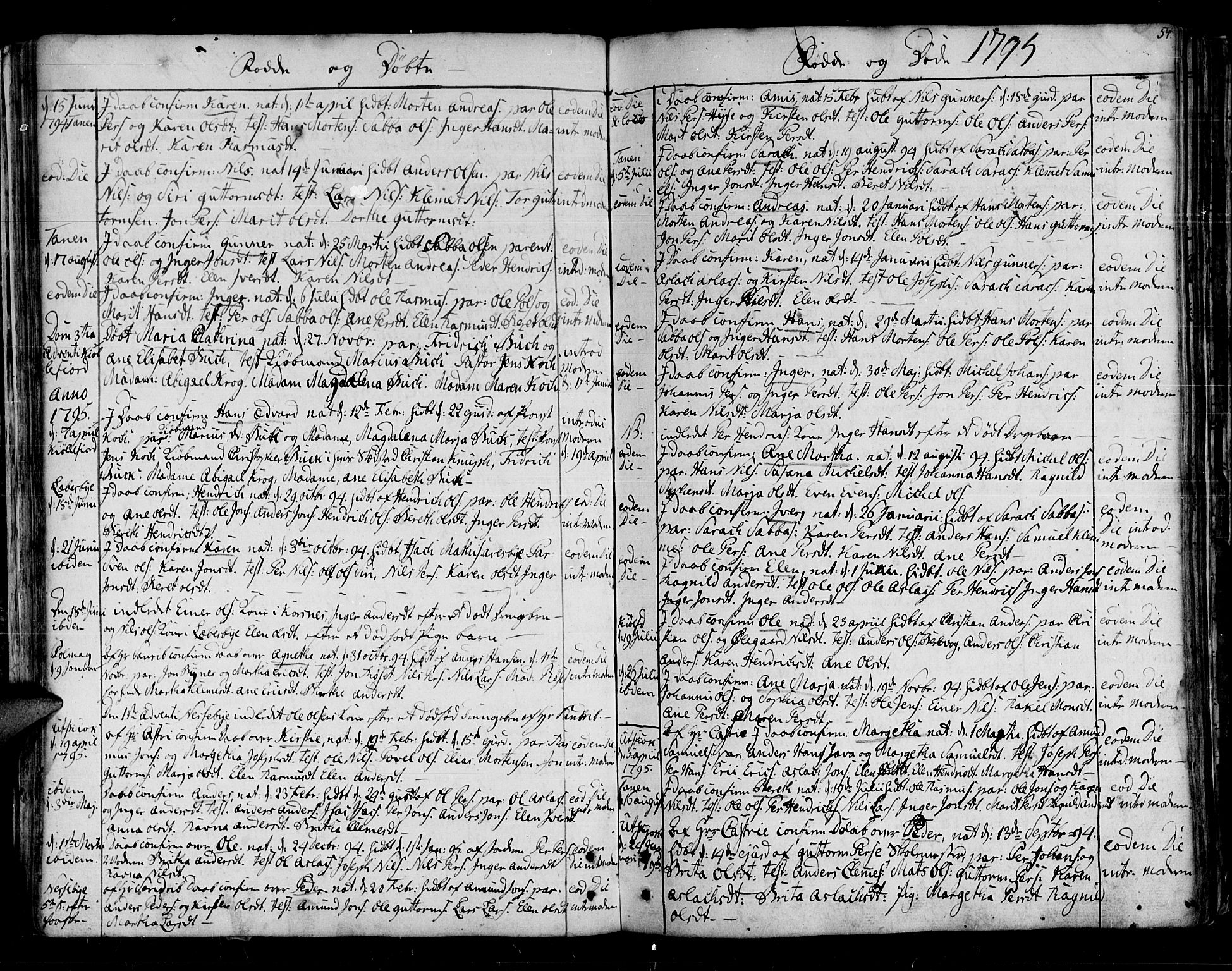 Lebesby sokneprestkontor, SATØ/S-1353/H/Ha/L0001kirke: Parish register (official) no. 1, 1751-1816, p. 54