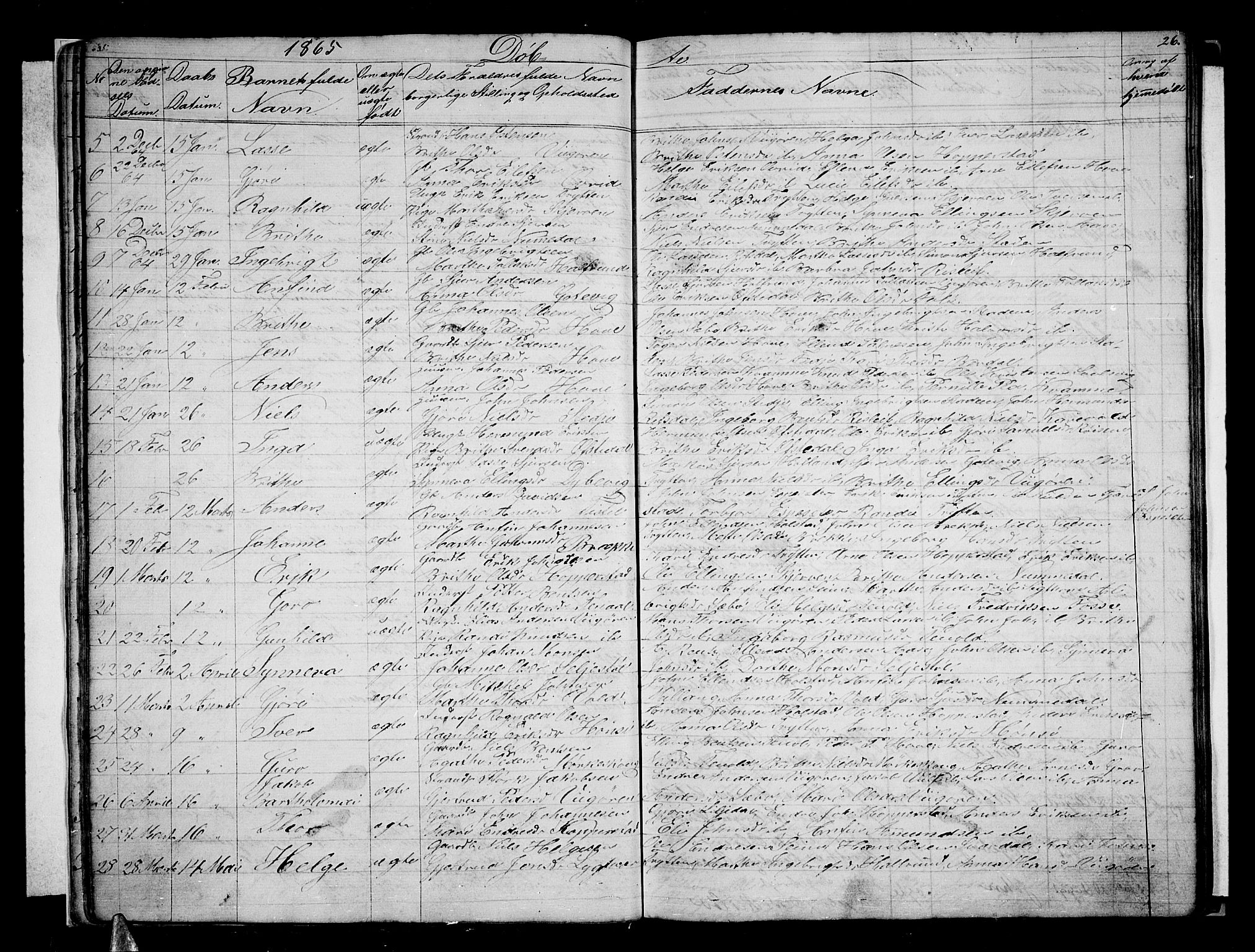 Vik sokneprestembete, AV/SAB-A-81501/H/Hab/Haba/L0002: Parish register (copy) no. A 2, 1856-1877, p. 26