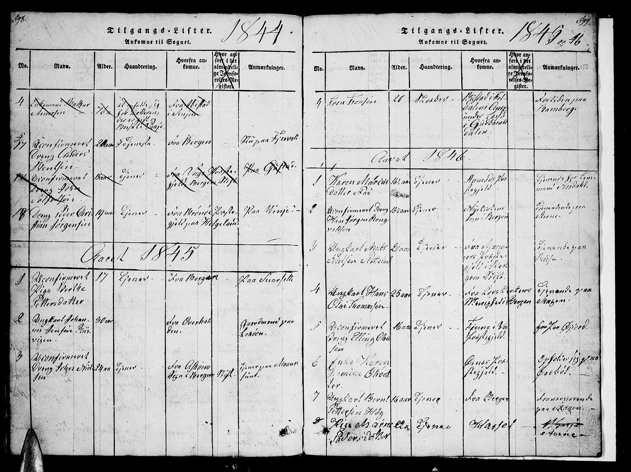 Ministerialprotokoller, klokkerbøker og fødselsregistre - Nordland, SAT/A-1459/891/L1312: Parish register (copy) no. 891C01, 1820-1856, p. 598-599