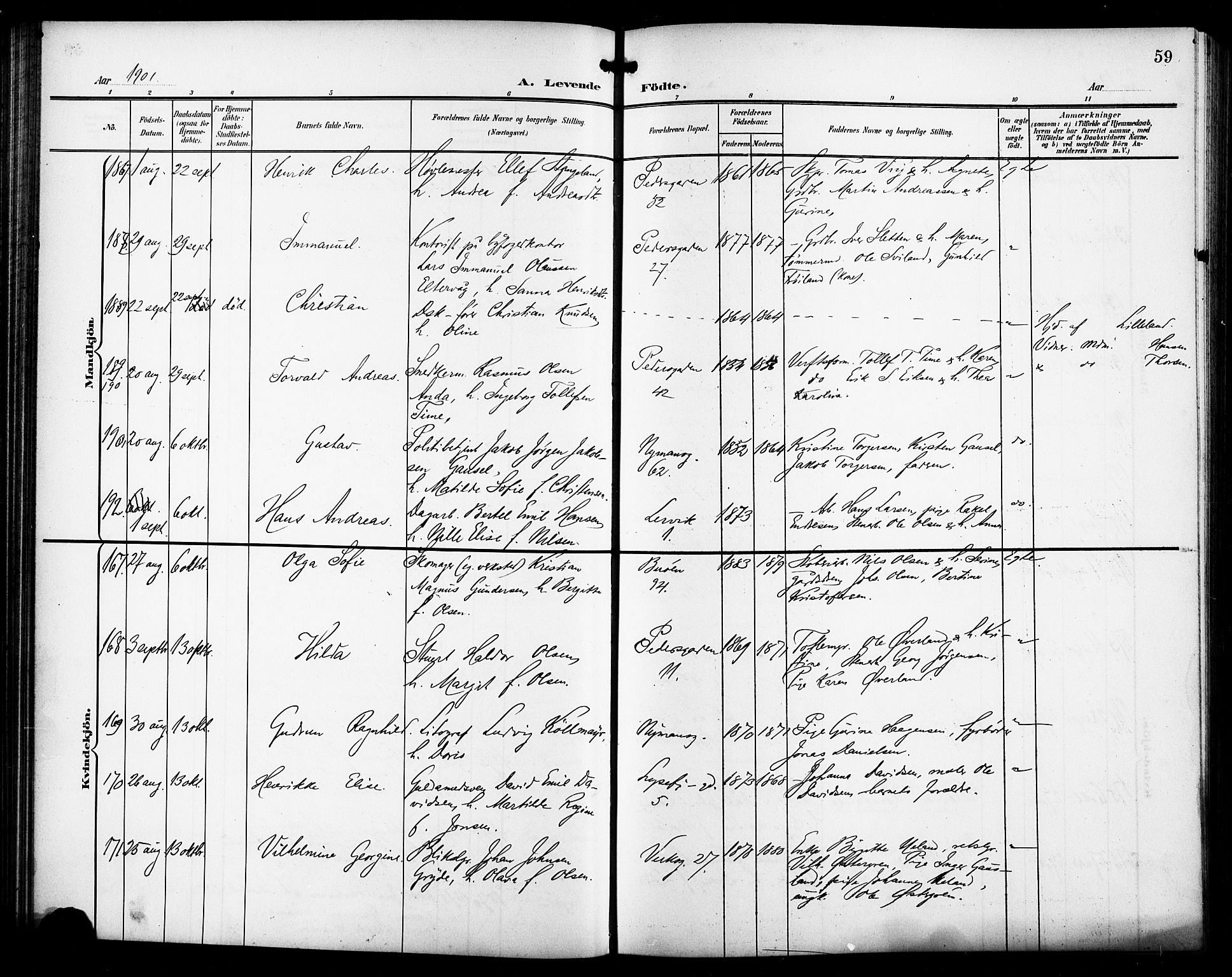 St. Johannes sokneprestkontor, AV/SAST-A-101814/001/30/30BB/L0004: Parish register (copy) no. B 4, 1900-1907, p. 59