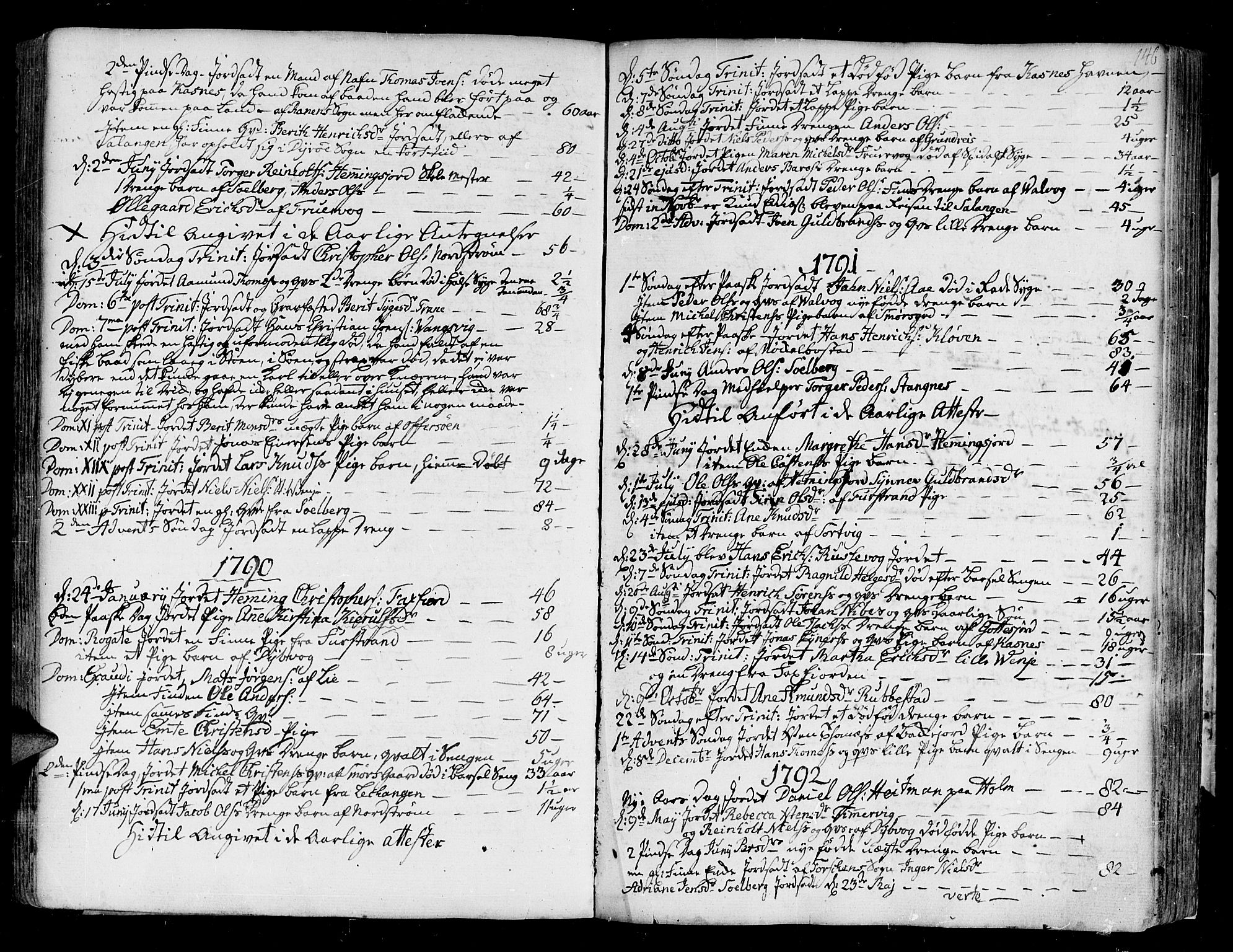 Tranøy sokneprestkontor, AV/SATØ-S-1313/I/Ia/Iaa/L0002kirke: Parish register (official) no. 2, 1773-1806, p. 146