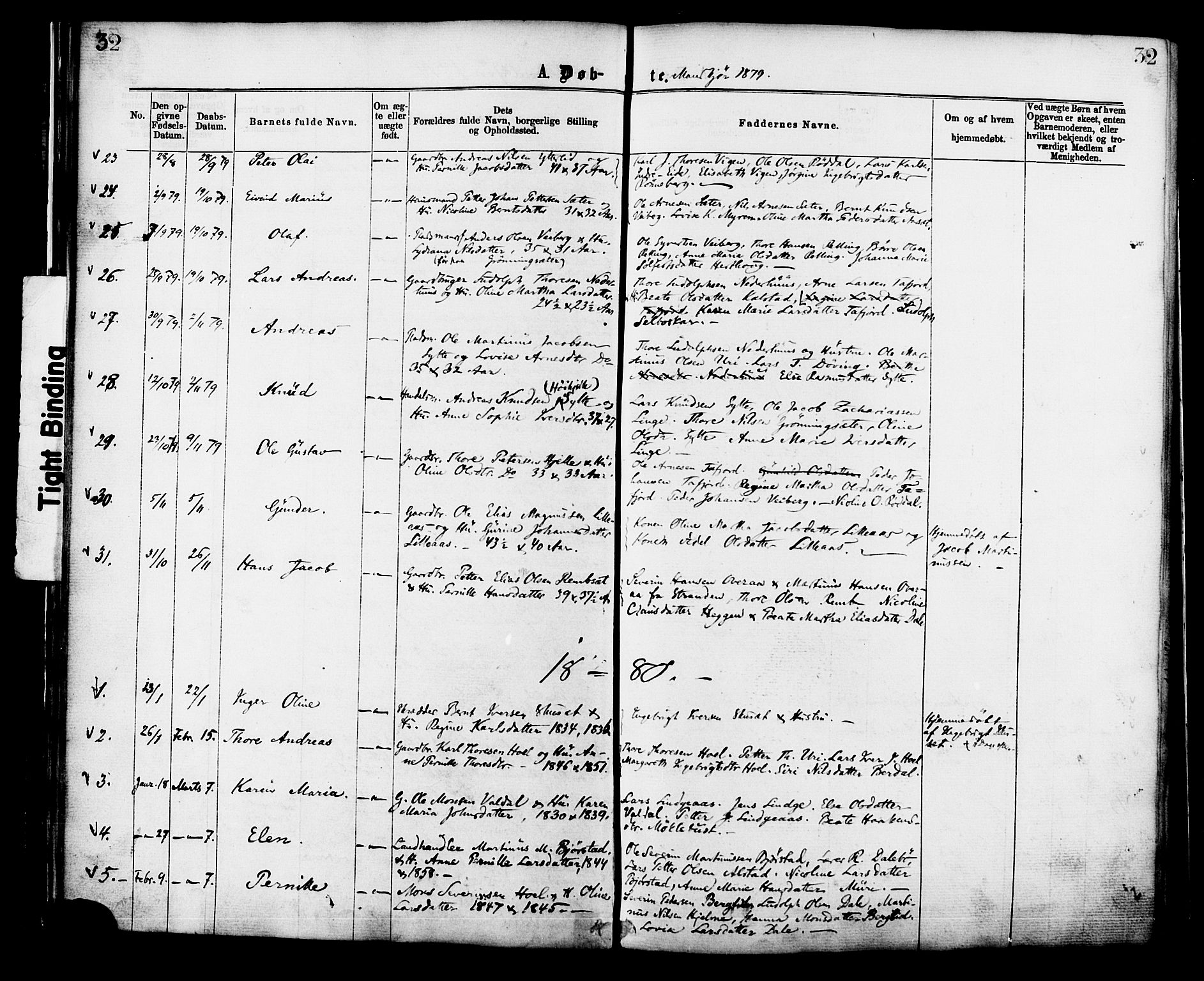 Ministerialprotokoller, klokkerbøker og fødselsregistre - Møre og Romsdal, SAT/A-1454/519/L0254: Parish register (official) no. 519A13, 1868-1883, p. 32