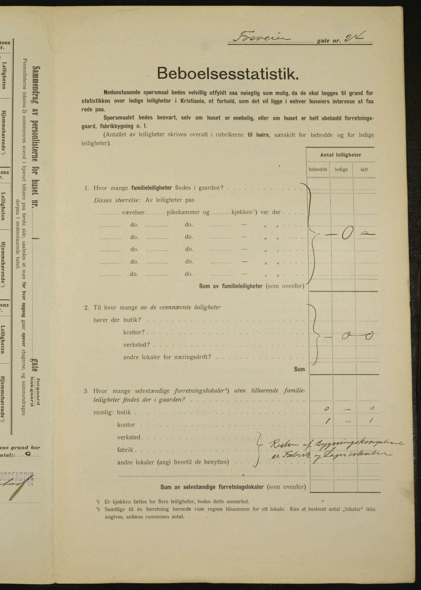 OBA, Municipal Census 1912 for Kristiania, 1912, p. 25321