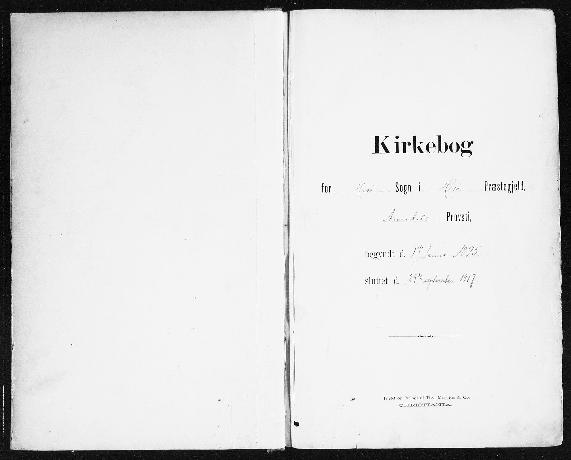 Hisøy sokneprestkontor, AV/SAK-1111-0020/F/Fa/L0004: Parish register (official) no. A 4, 1895-1917