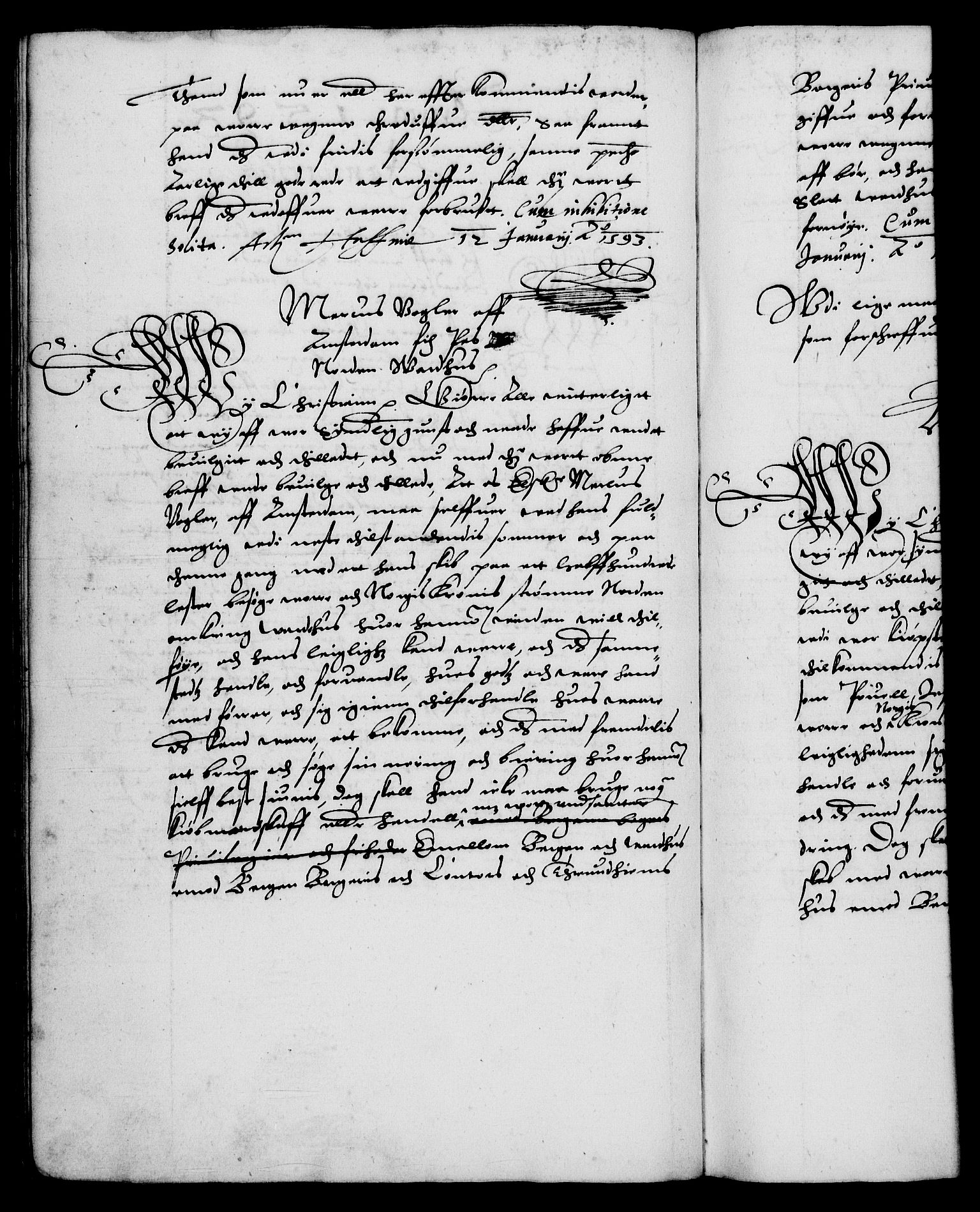 Danske Kanselli 1572-1799, AV/RA-EA-3023/F/Fc/Fca/Fcaa/L0002: Norske registre (mikrofilm), 1588-1596, p. 174b