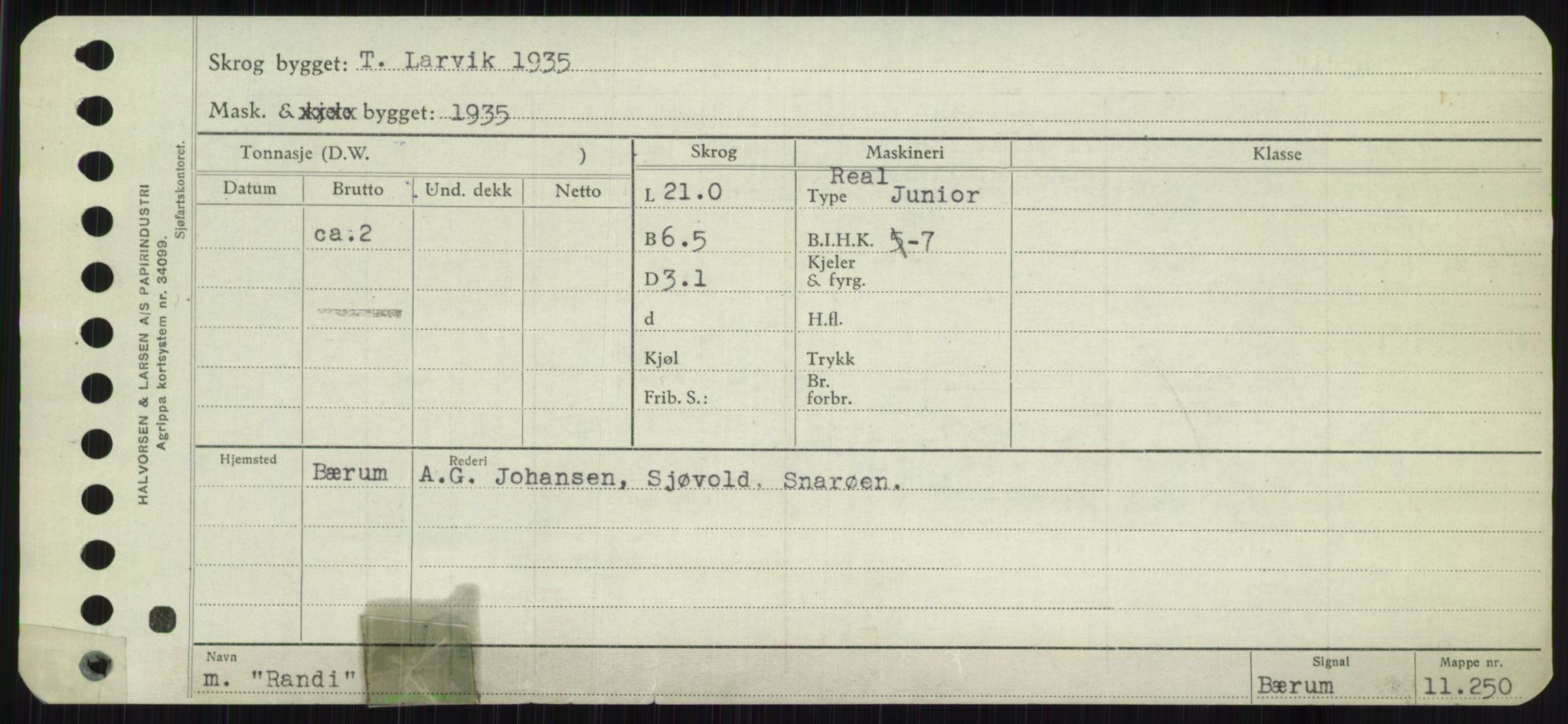 Sjøfartsdirektoratet med forløpere, Skipsmålingen, RA/S-1627/H/Ha/L0004/0002: Fartøy, Mas-R / Fartøy, Odin-R, p. 523