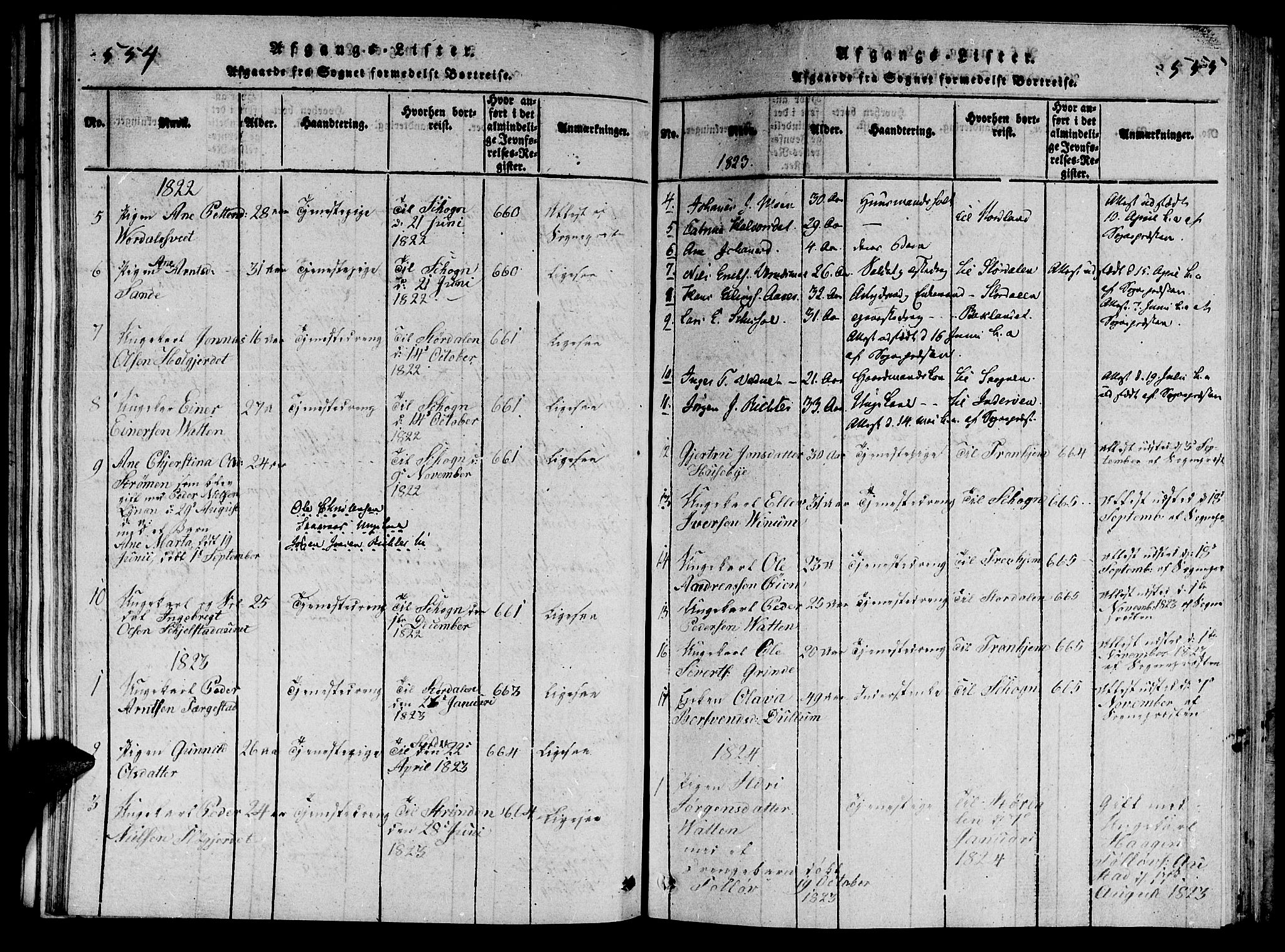 Ministerialprotokoller, klokkerbøker og fødselsregistre - Nord-Trøndelag, SAT/A-1458/714/L0132: Parish register (copy) no. 714C01, 1817-1824, p. 554-555