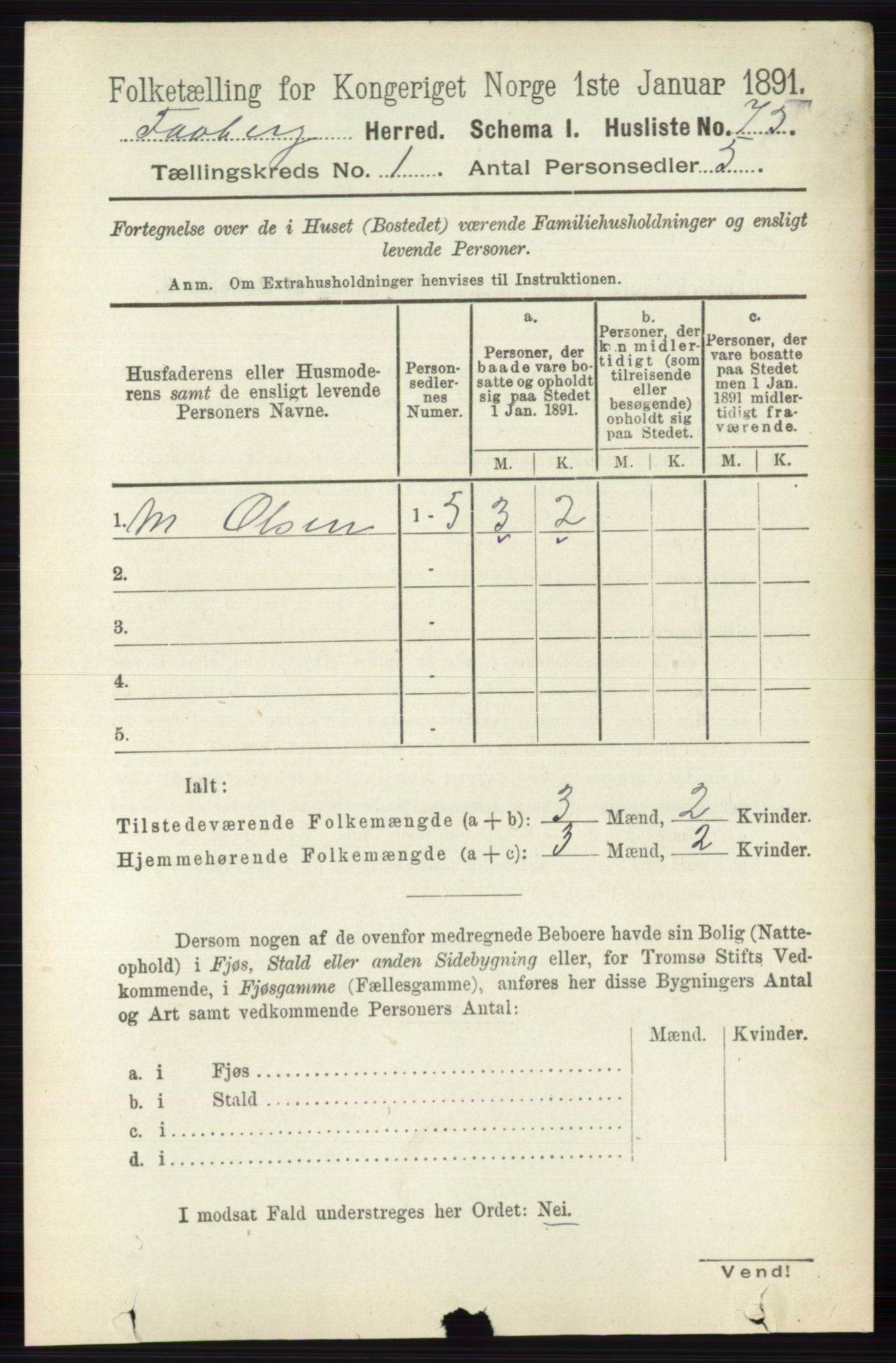 RA, 1891 census for 0524 Fåberg, 1891, p. 112