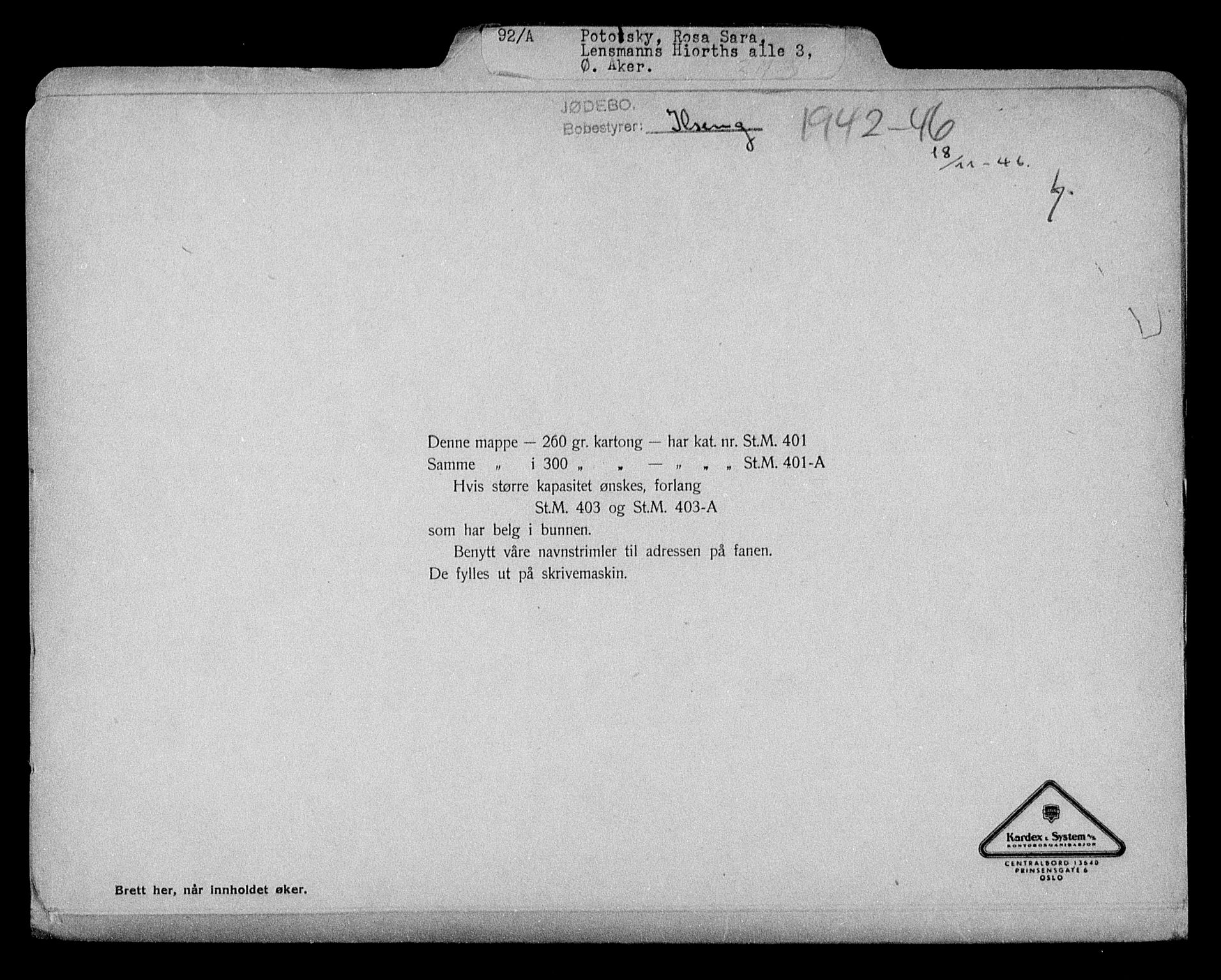 Justisdepartementet, Tilbakeføringskontoret for inndratte formuer, AV/RA-S-1564/H/Hc/Hcc/L0970: --, 1945-1947, p. 551