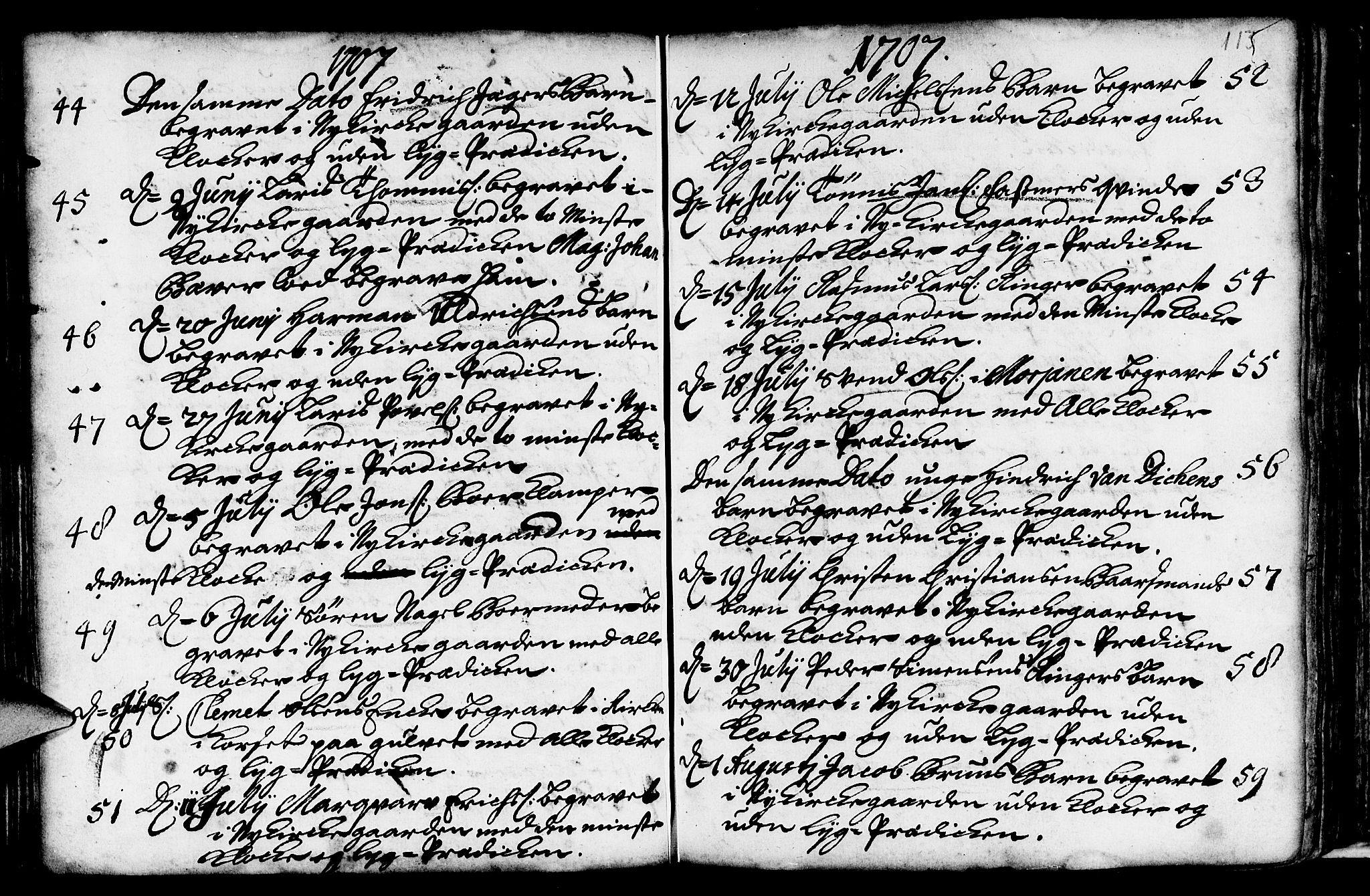 Nykirken Sokneprestembete, SAB/A-77101/H/Haa/L0009: Parish register (official) no. A 9, 1689-1759, p. 113